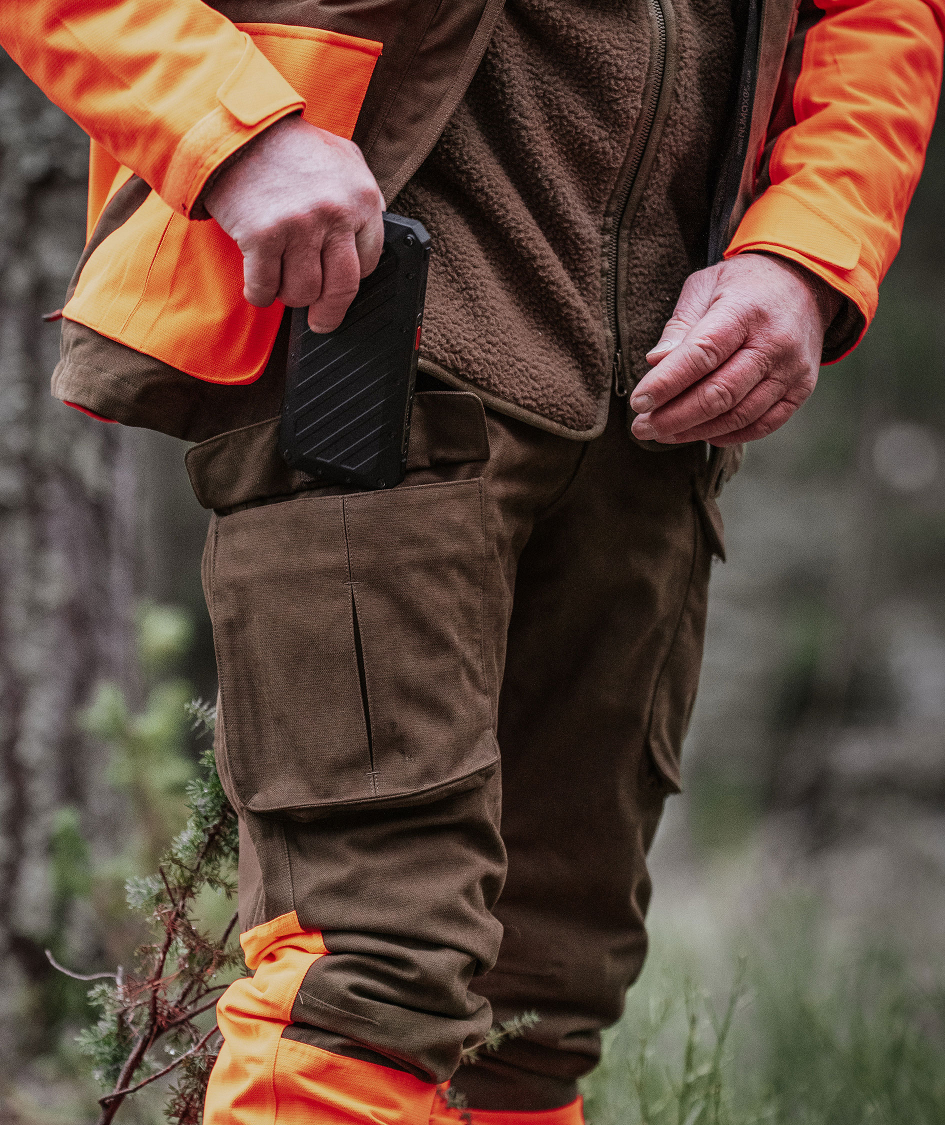 Pinewood Furudal Expert 2L Hunting bukser, Olive Green/Orange, large image number 9