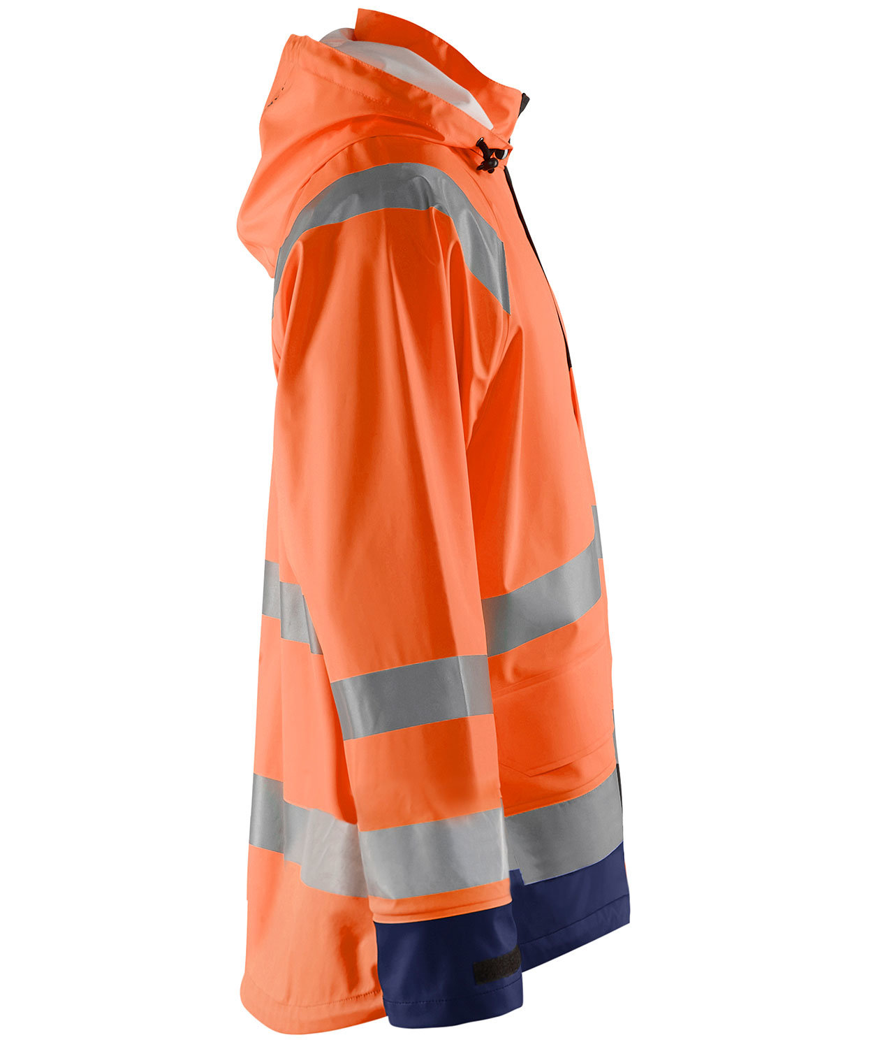 Bl&aring;kl&auml;der regnjakke Level 1, Hi-vis Orange/Marine, large image number 3
