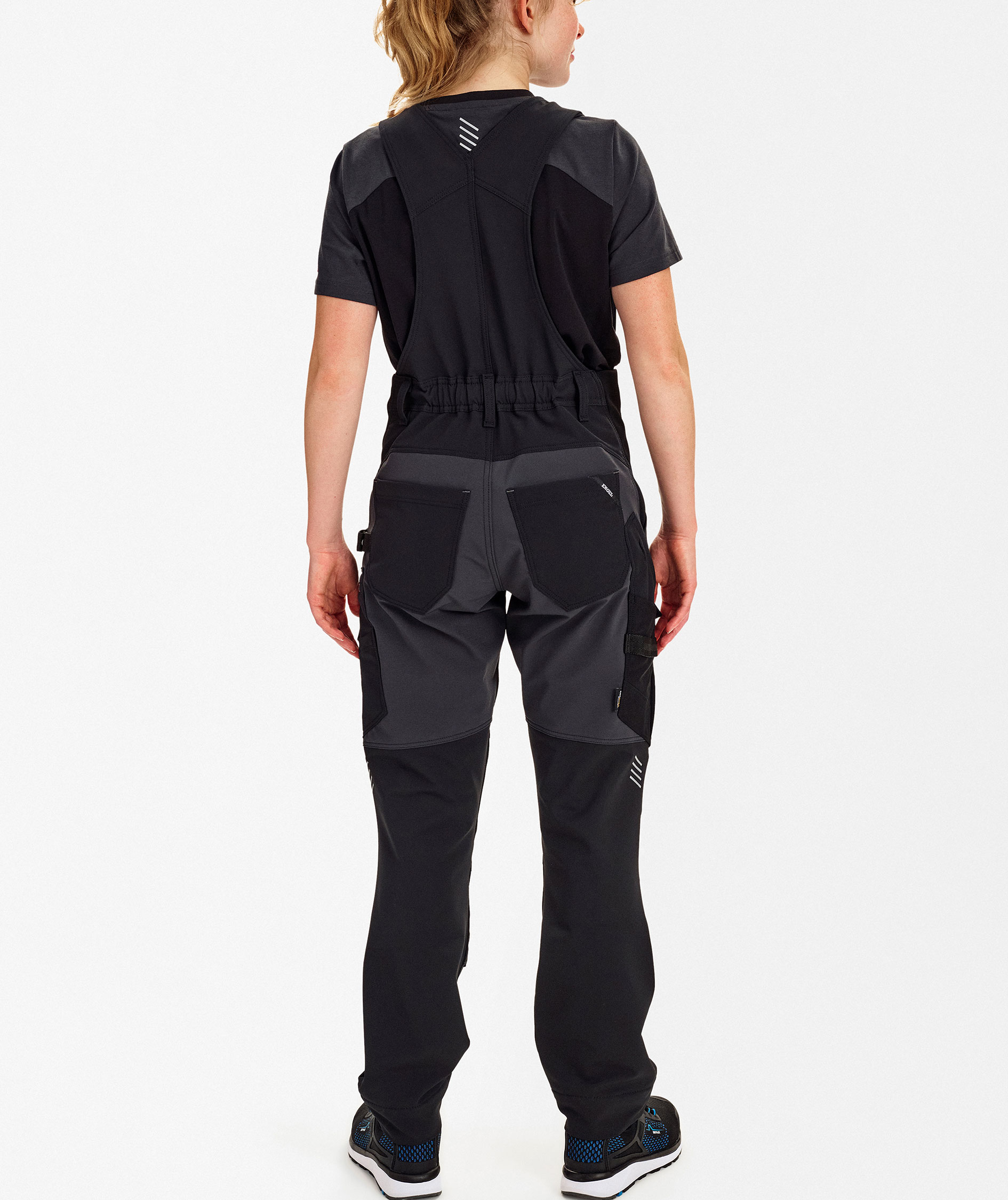 Engel Entire h&auml;ngselbyxa full stretch dam, Black/Anthracite Grey, large image number 4