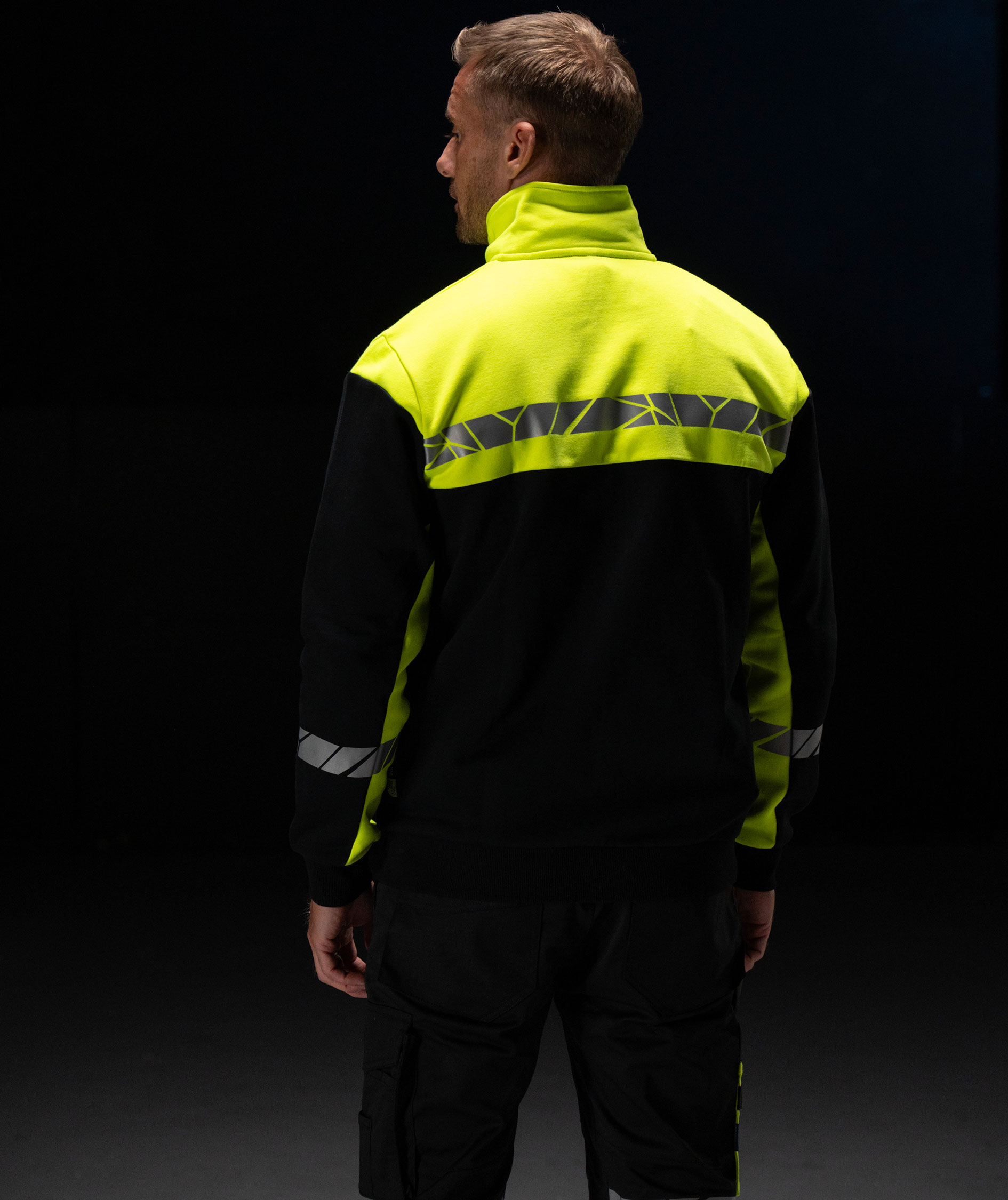 ProJob cardigan 7103, Svart/Gul, large image number 9