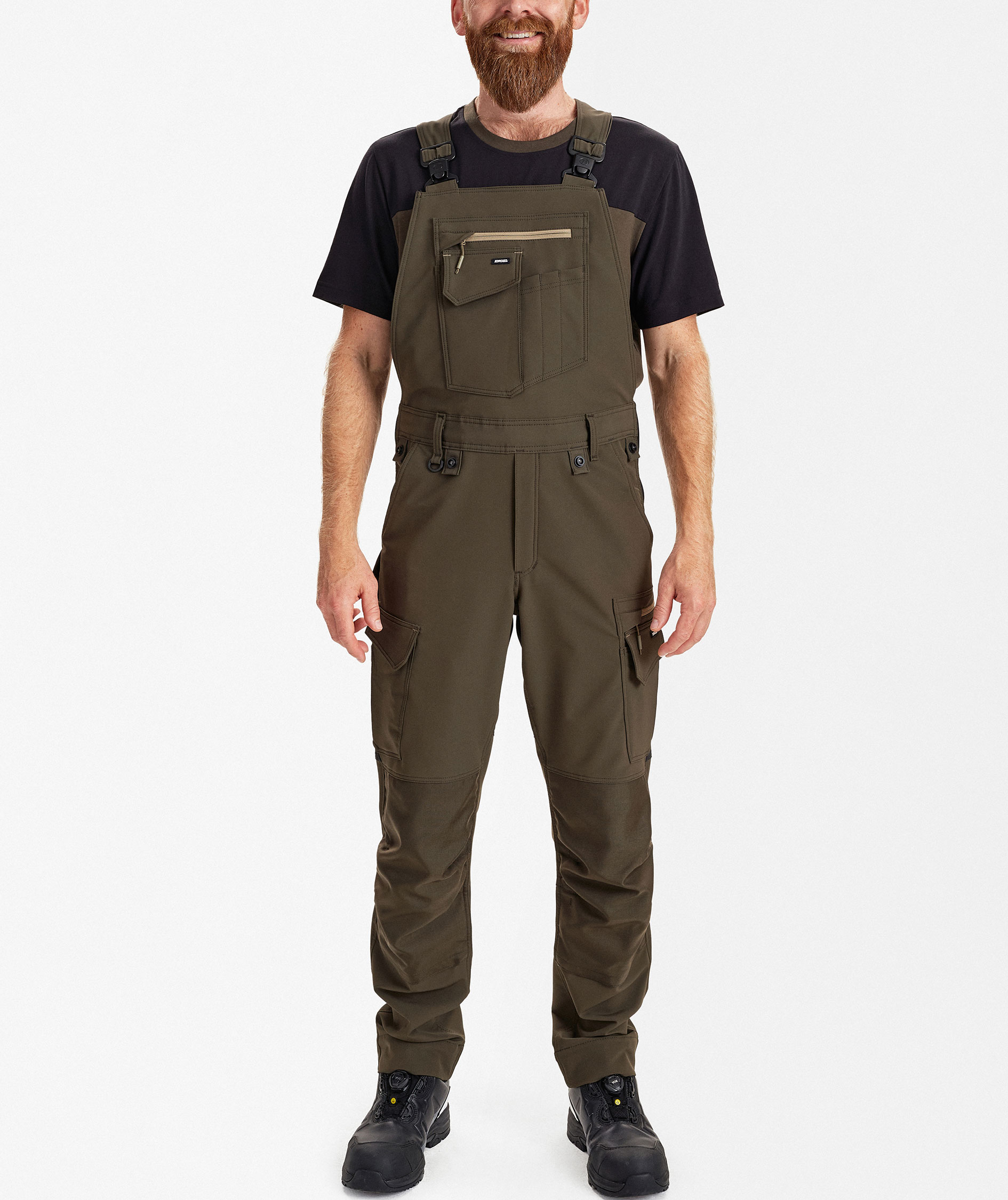 Engel Entire h&auml;ngselbyxa full stretch, Forest Green/Black, large image number 2