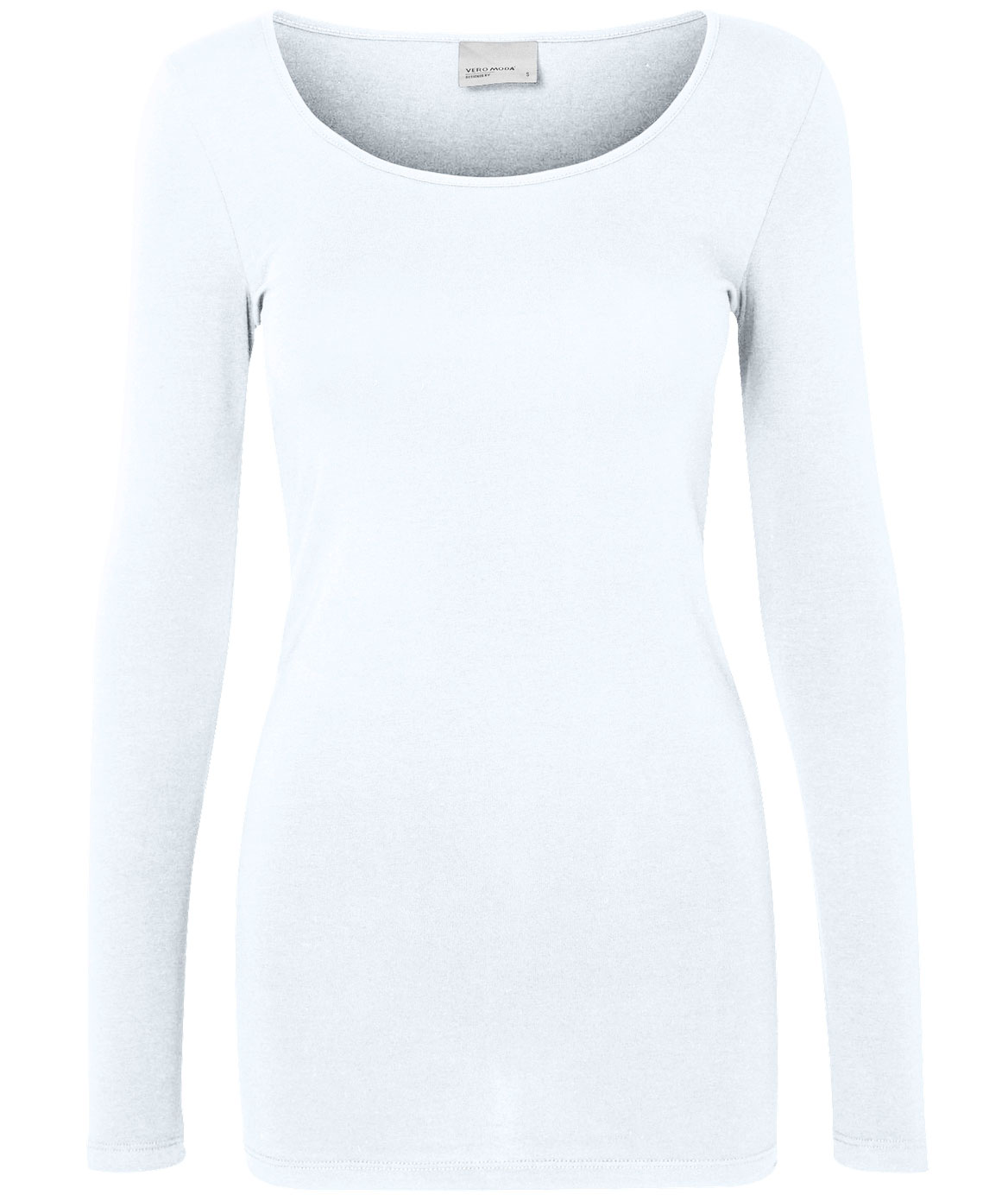 Vero Moda VMMAXI MY SOFT l&aring;ng&auml;rmad l&aring;ng T-shirt dam, Bright White, Bright White, swatch