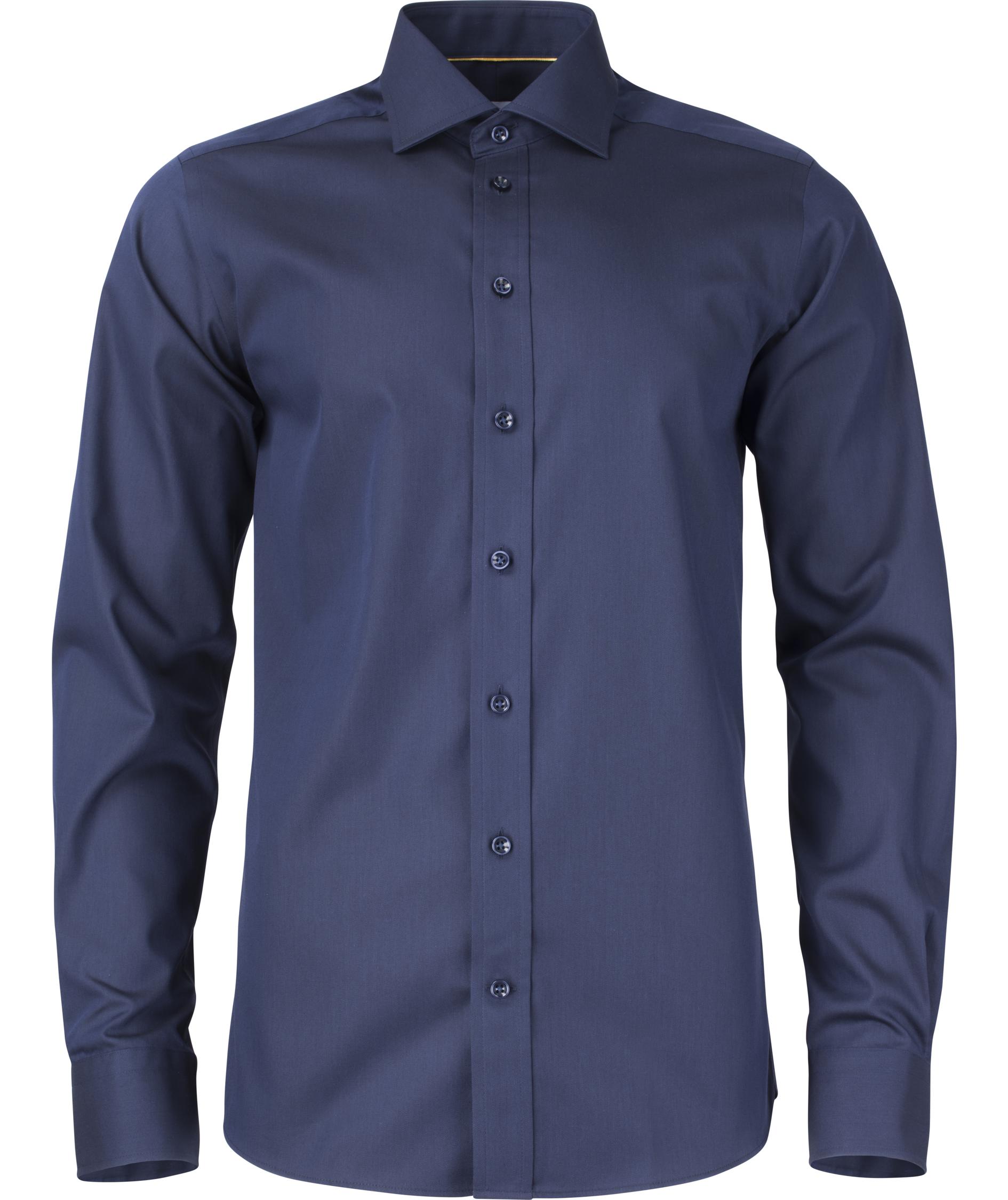 J. Harvest & Frost Twill Yellow Bow 50 regular fit skjorta, Navy