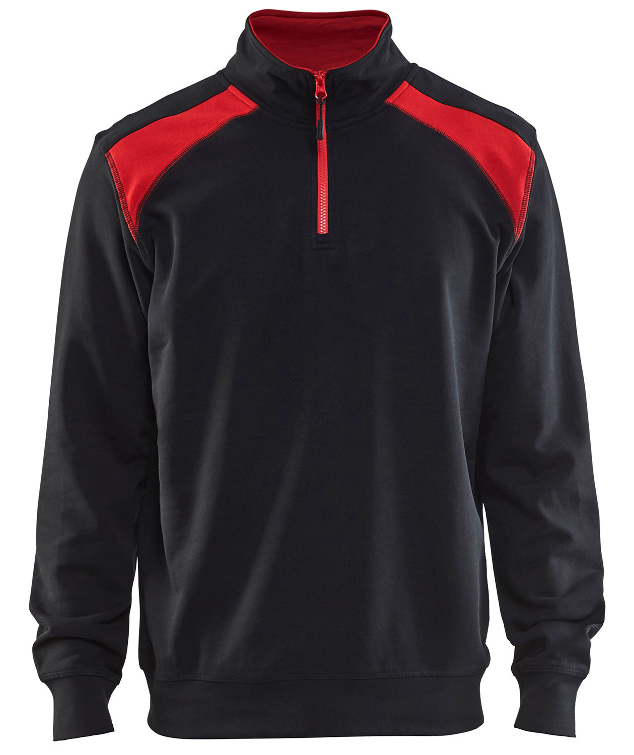 Bl&aring;kl&auml;der Unite Half-Zip sweatshirt, Black/Red, Black/Red, swatch