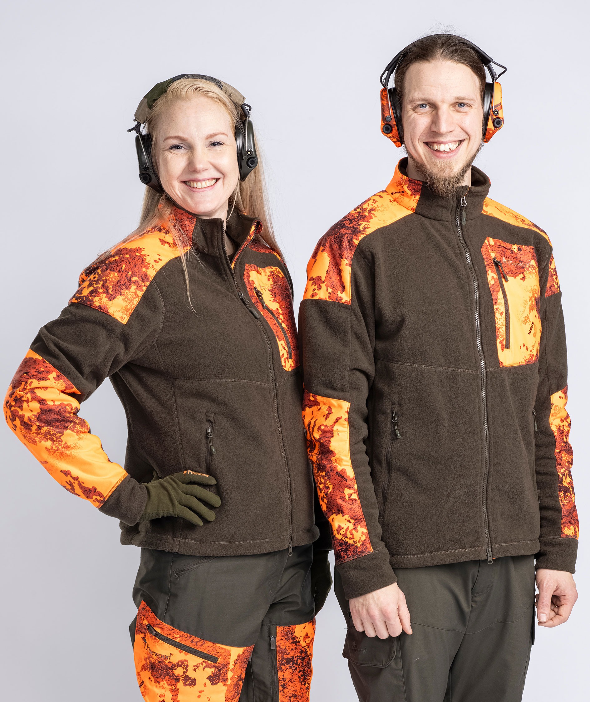 Pinewood&nbsp;Sm&aring;land Hunters Camou dame fleecejakke, Hunting Brown/Strata Blaze, large image number 4