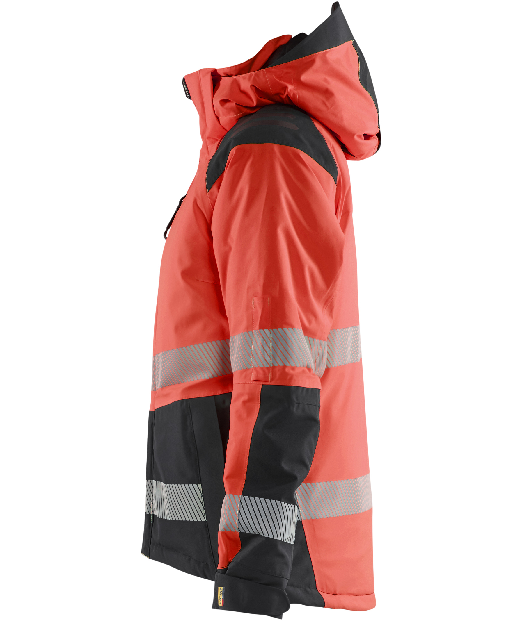 Bl&aring;kl&auml;der vinterjacka dam, Varsel r&ouml;d/svart, large image number 4