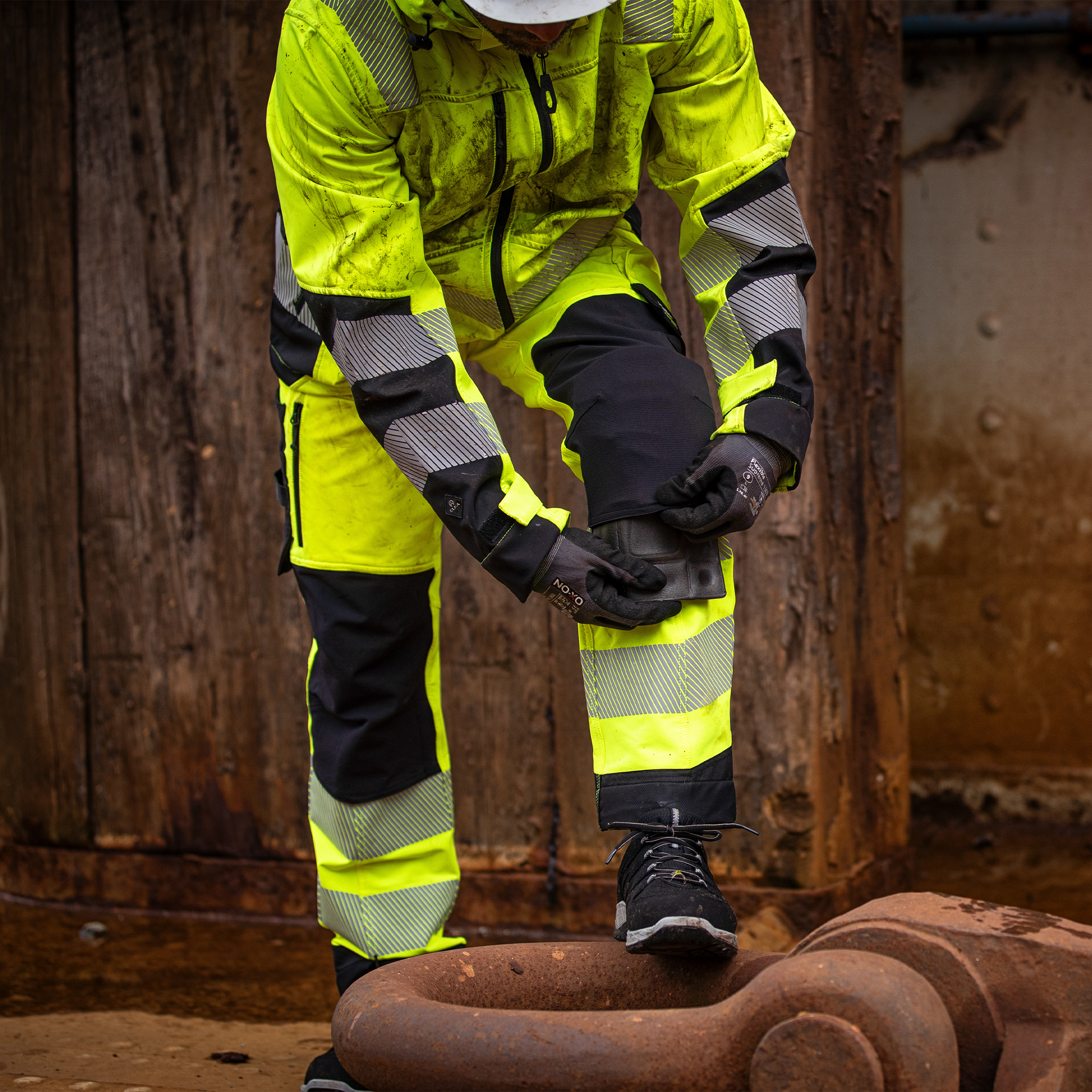 ELKA Visible Xtreme work trousers, Hi-vis Yellow/Black, large image number 2