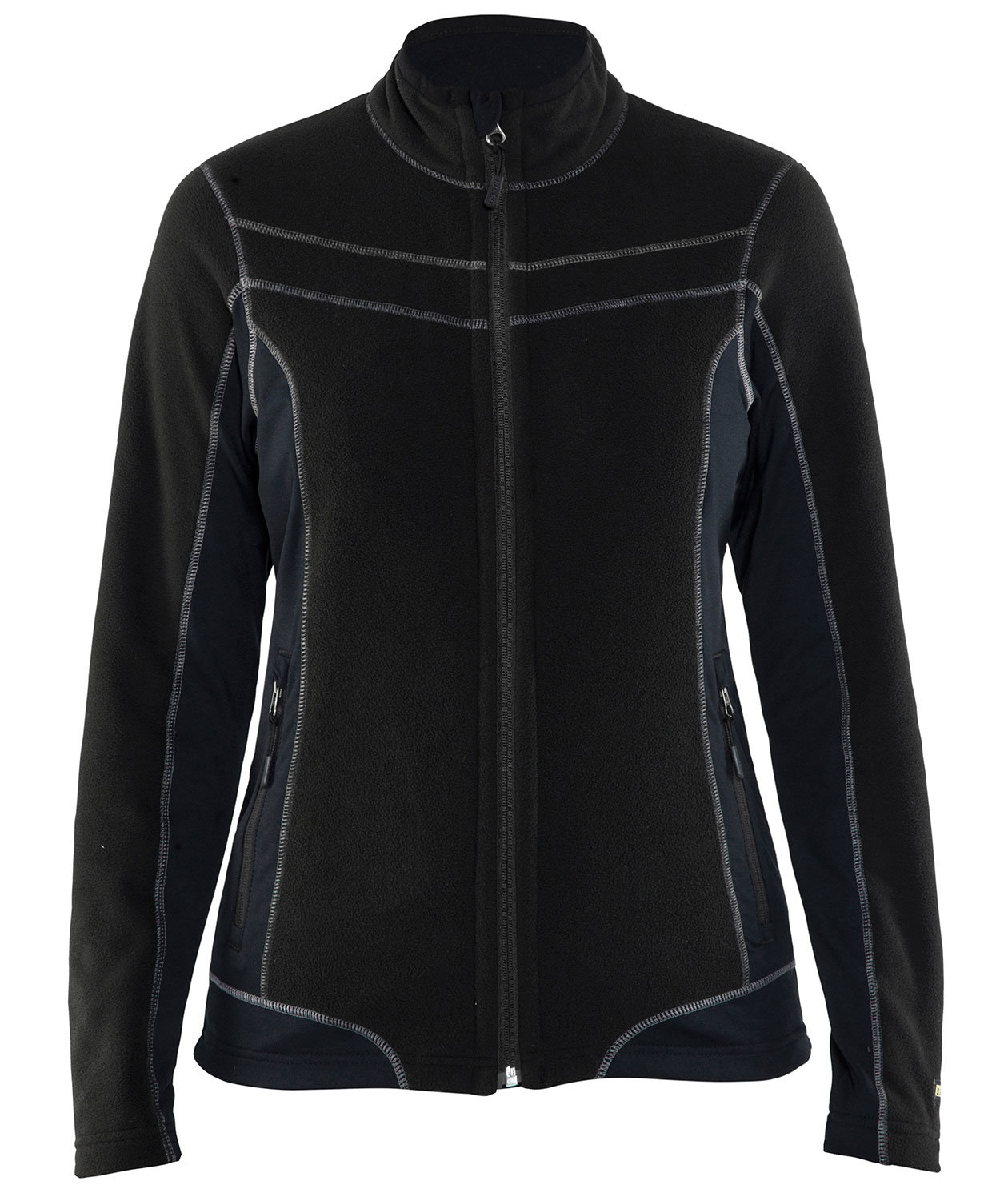 Bl&aring;kl&auml;der dame microfleecejakke, Svart