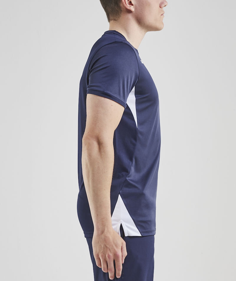 Craft Pro Control Impact T-Shirt, Navy/Wei&szlig;, large image number 3