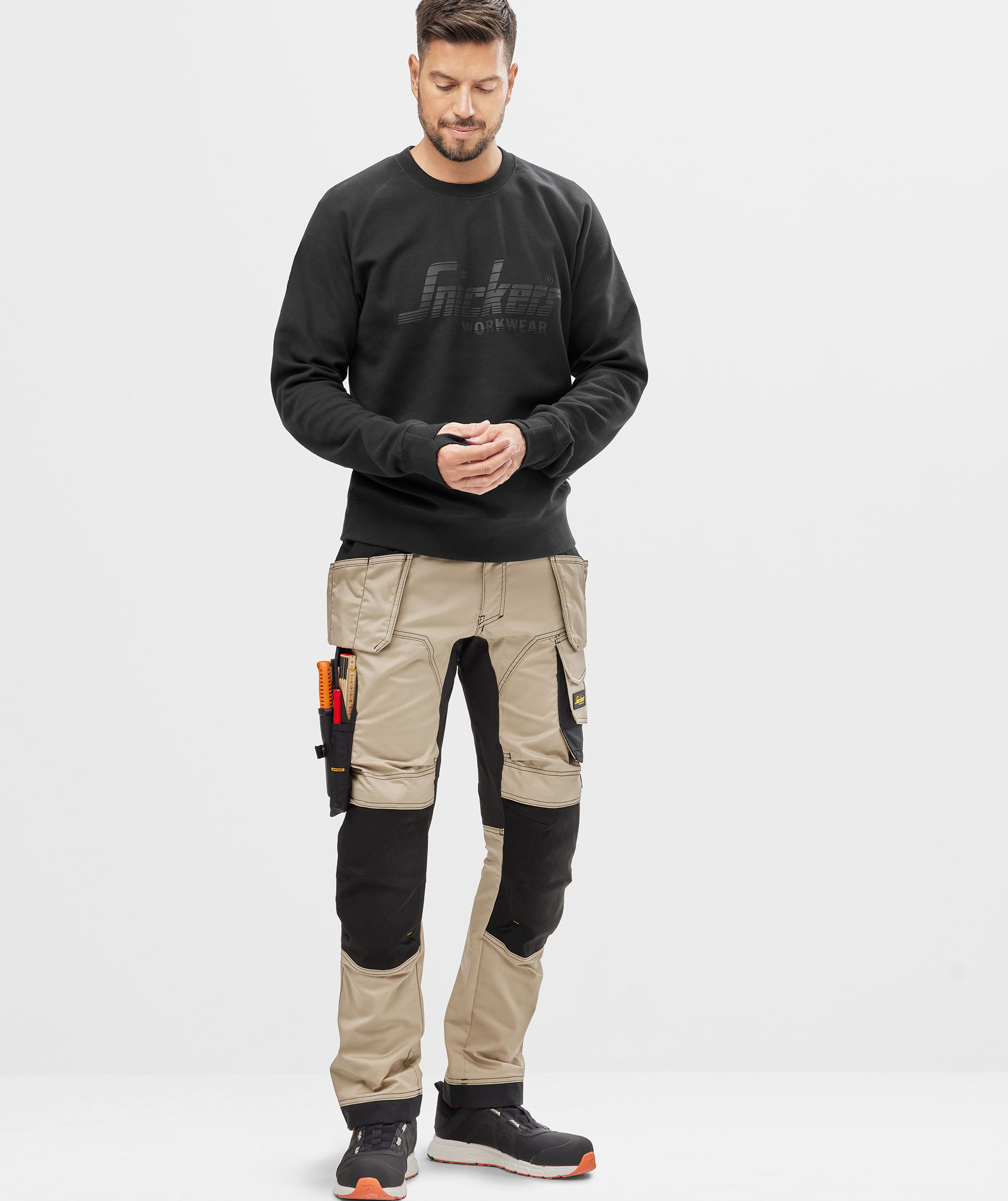 Snickers AllroundWork hantverksbyxa 6241, Khaki/Svart