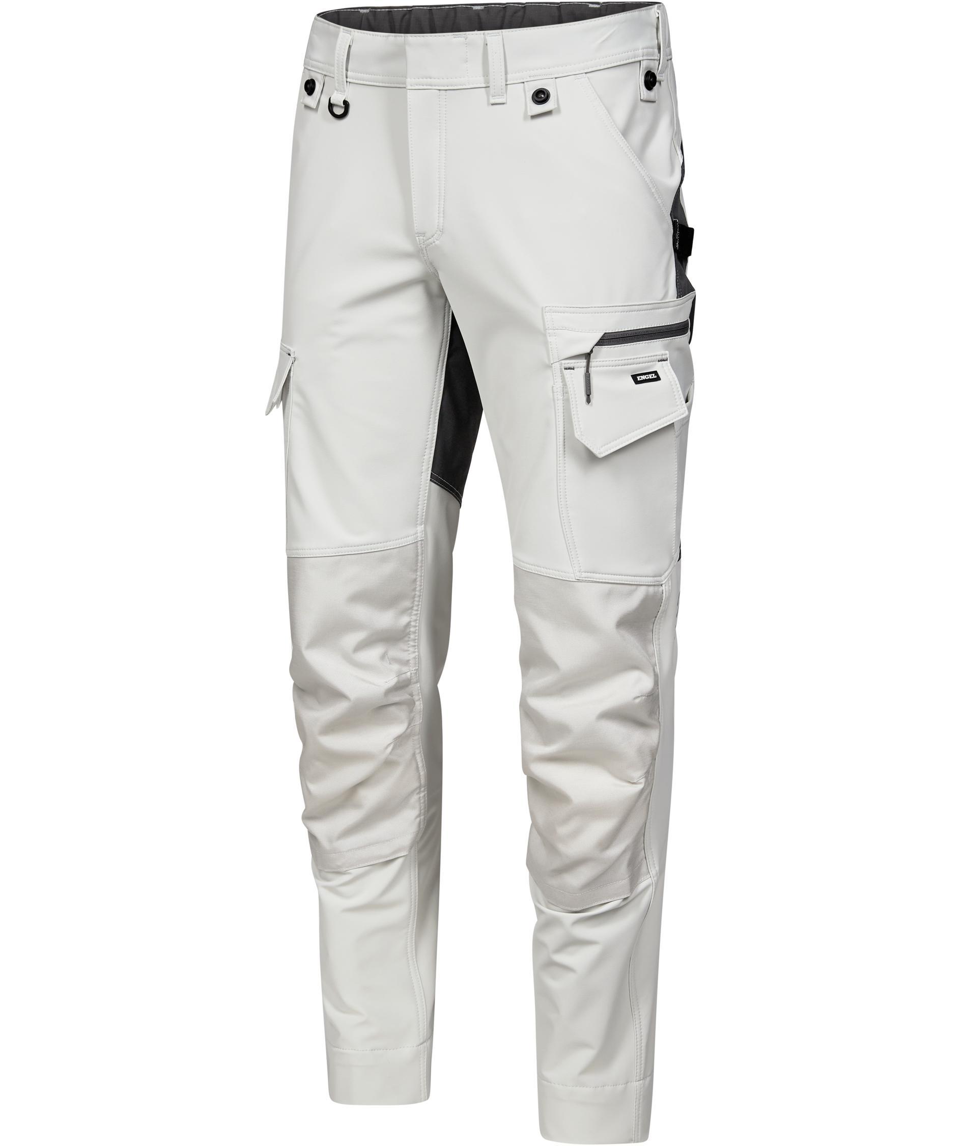 Engel Entire arbetsbyxa full stretch, Bone White/Anthracite Grey, large image number 5