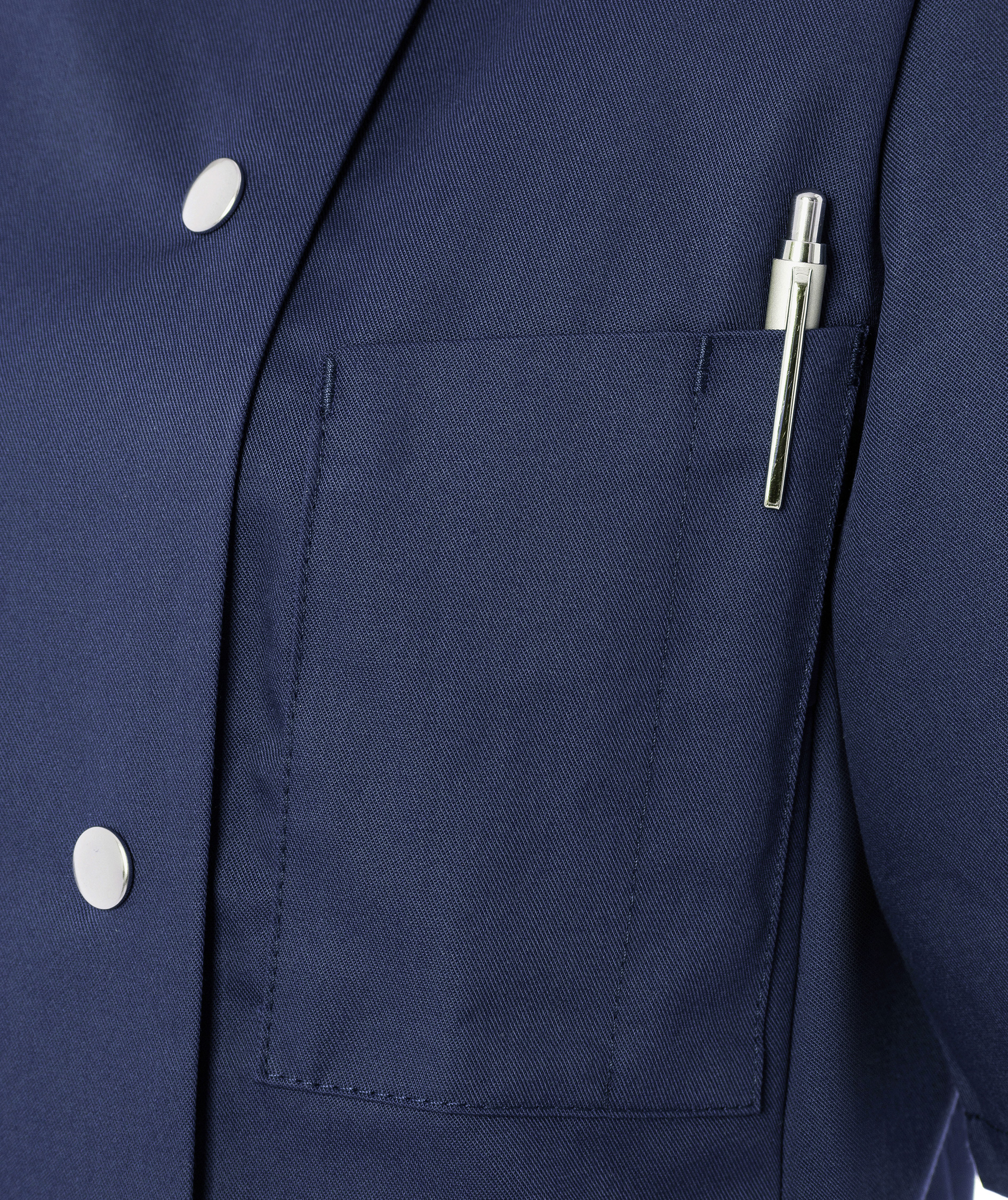 Karlowsky Greta kortermet dame kokkejakke, Navy, large image number 6