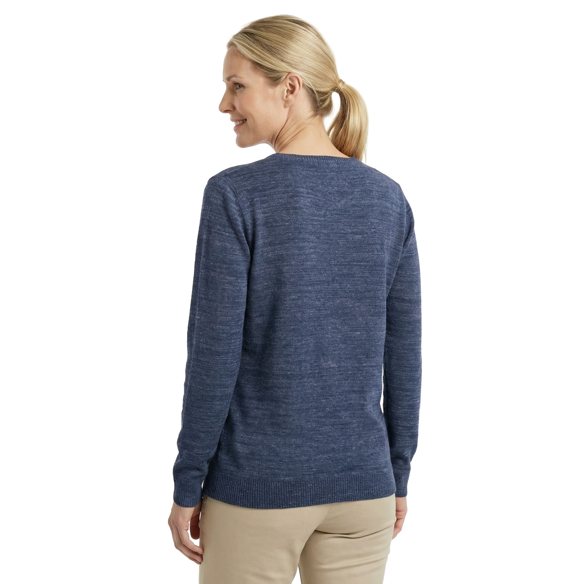 Cutter & Buck Eatonville women's knitted pullover, Navy melange, large image number 3