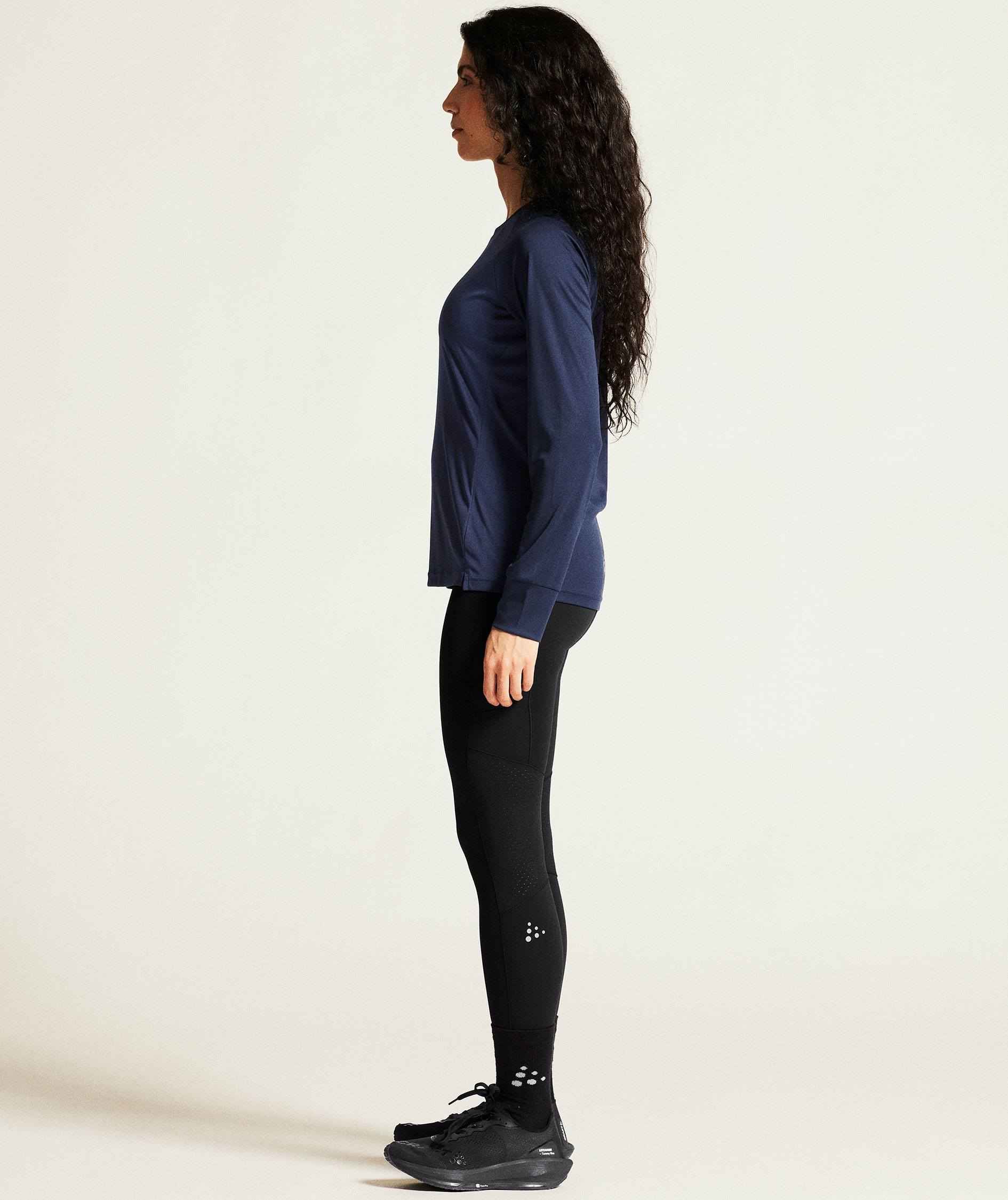 Craft Rush 2.0 l&aring;ng&auml;rmad T-shirt dam, Navy, large image number 4