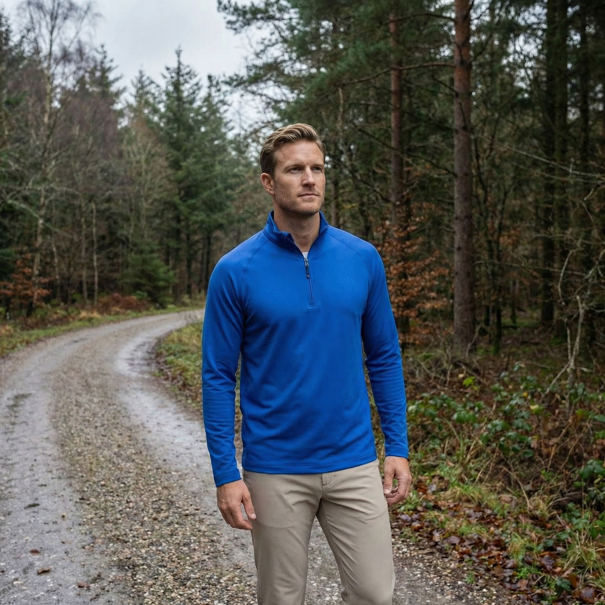 Cutter & Buck Coos Bay halfzip tr&oslash;je, Kongebl&aring;