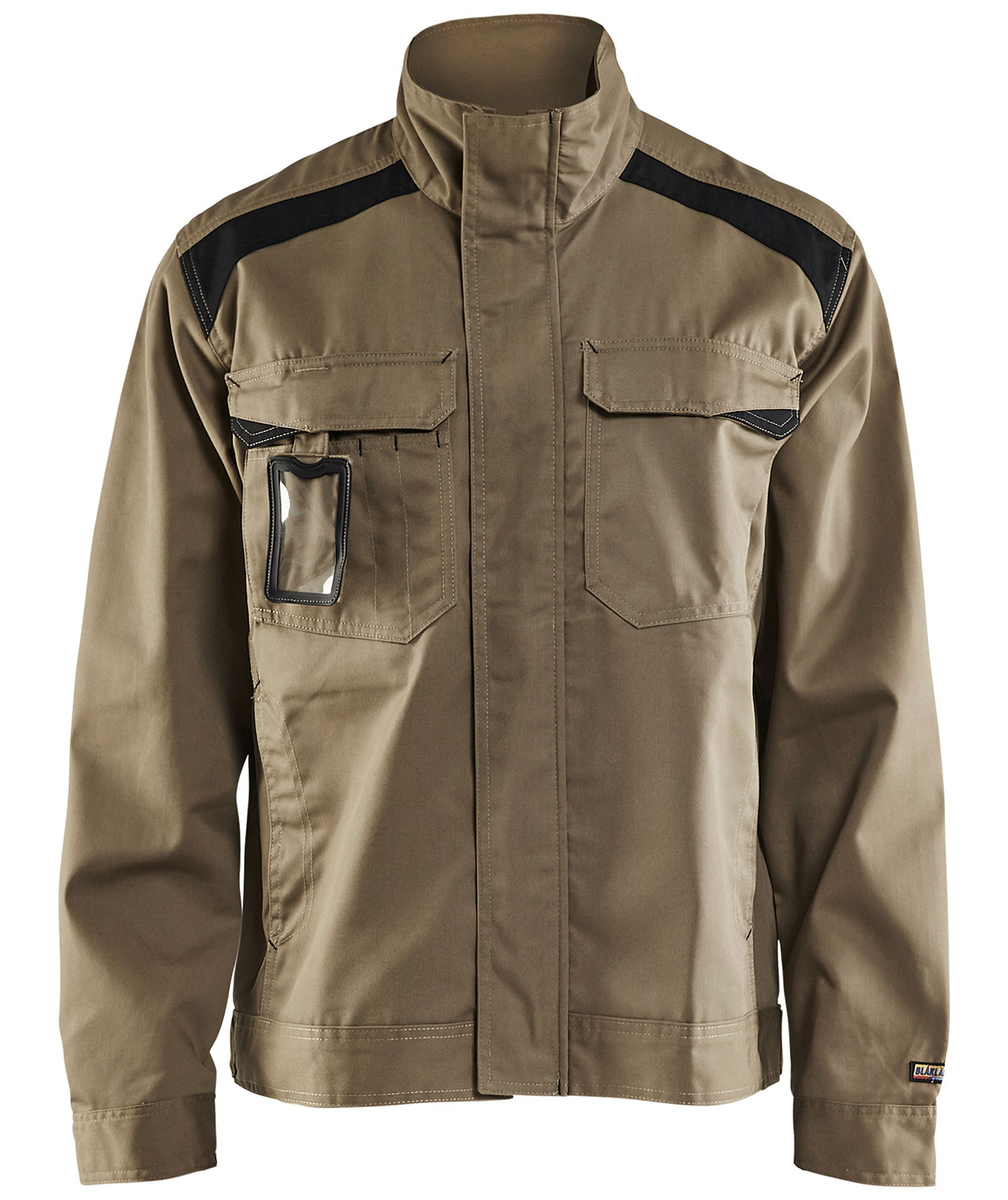 Bl&aring;kl&auml;der industrijacka 4054, Khaki/Svart