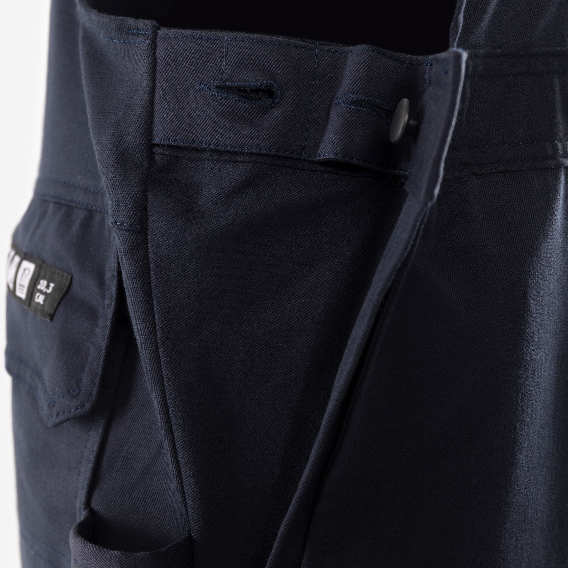 Fristads Flamestat bib and brace 2168 ATHF full stretch, Hi-Vis Yellow/Dark Marine, large image number 4