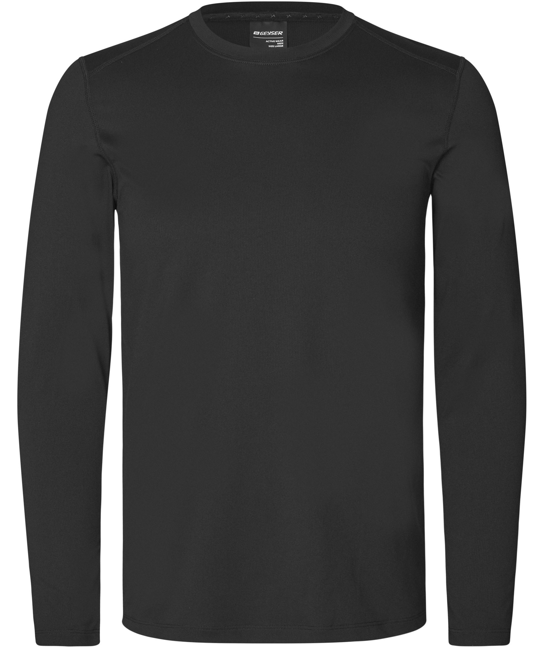 GEYSER&nbsp;Active l&aring;ng&auml;rmad T-shirt, Svart