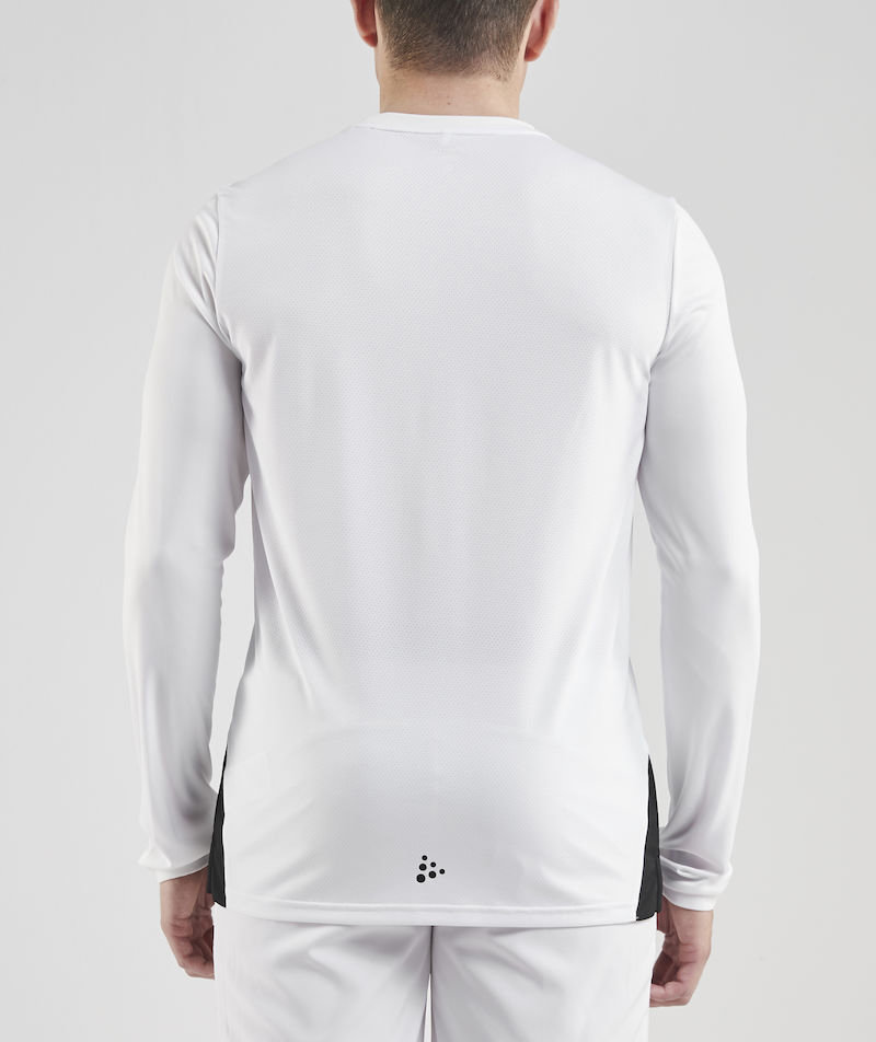 Craft Pro Control Impact l&aring;ng&auml;rmad T-shirt, Vit/Svart, large image number 3