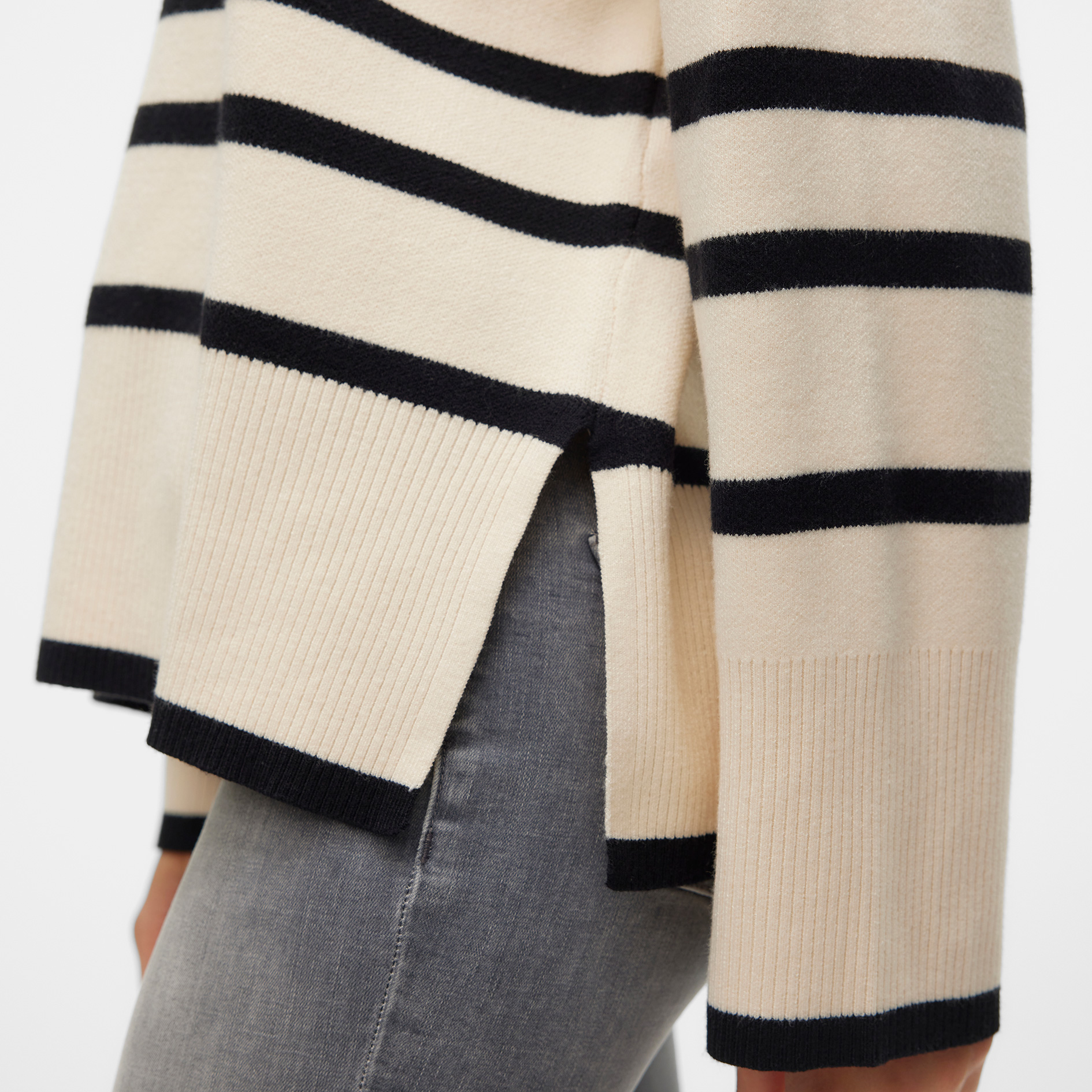 Vero Moda VMSABA striktr&oslash;je, Birch/Black, large image number 4