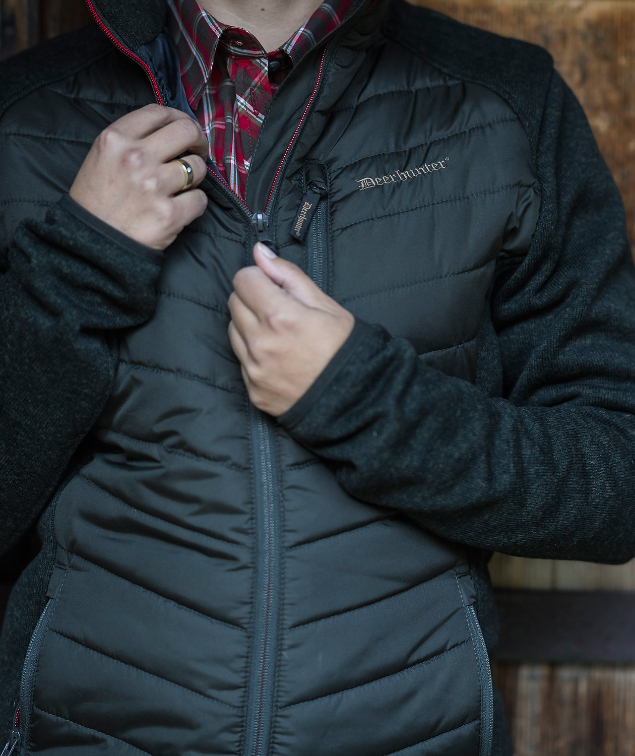 Deerhunter Lady Caroline vadderad jacka dam, Timber