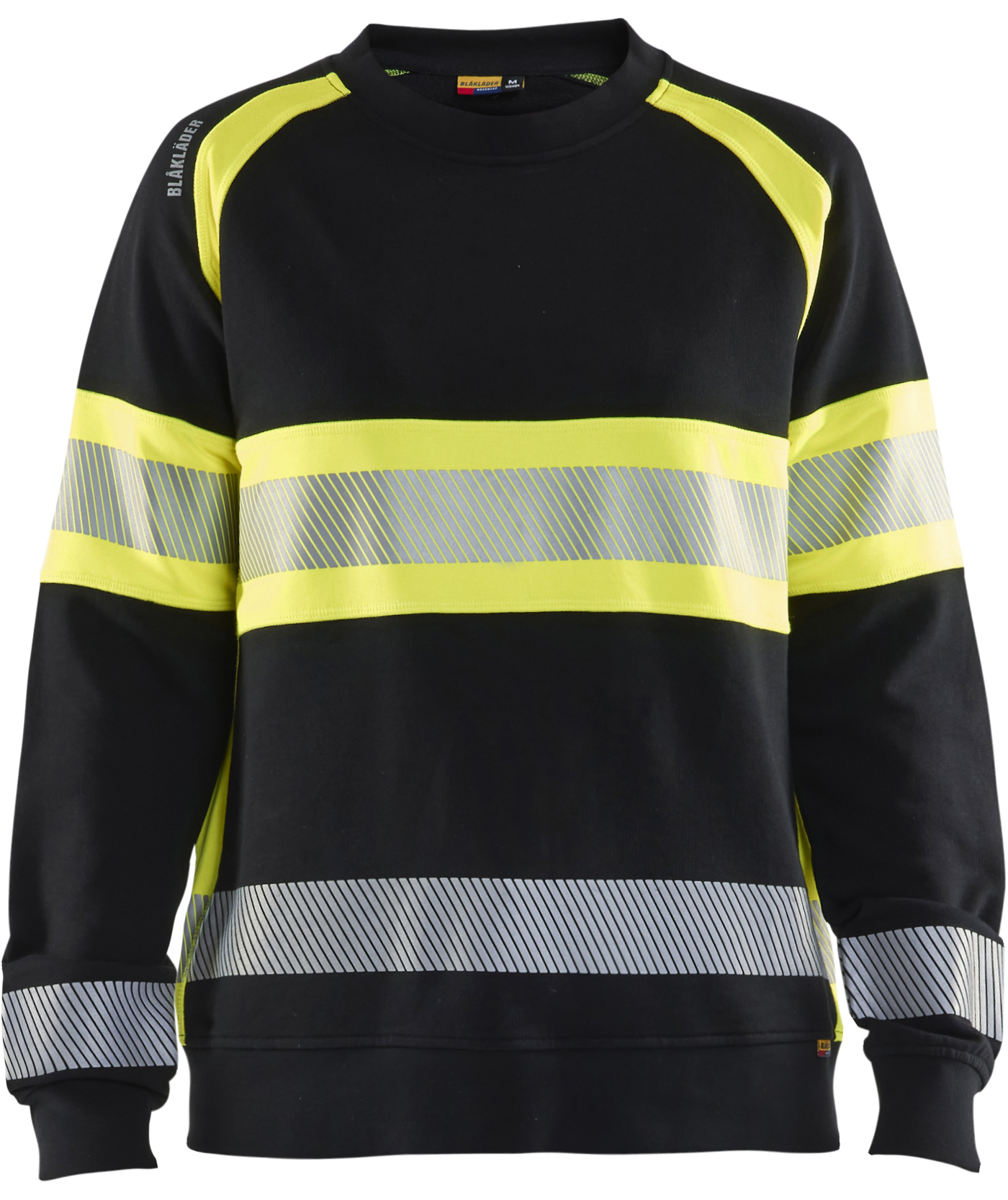 Bl&aring;kl&auml;der sweatshirt dam, Svart/Varselgul