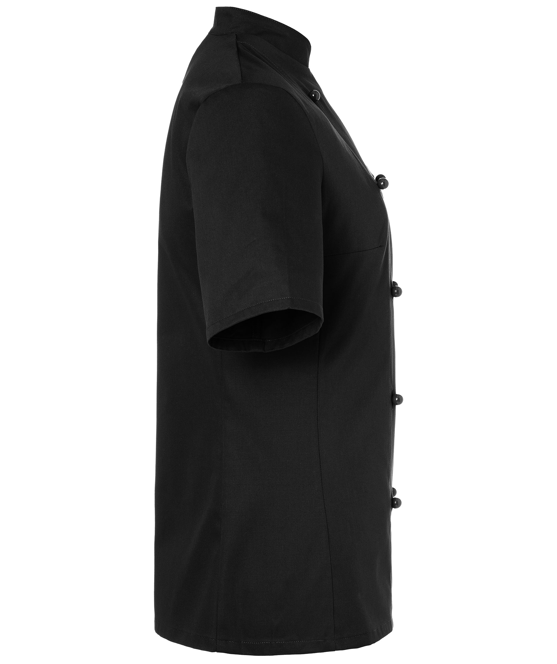 Karlowsky Pauline women's short-sleeved chefs jacket without buttons, Black, large image number 3