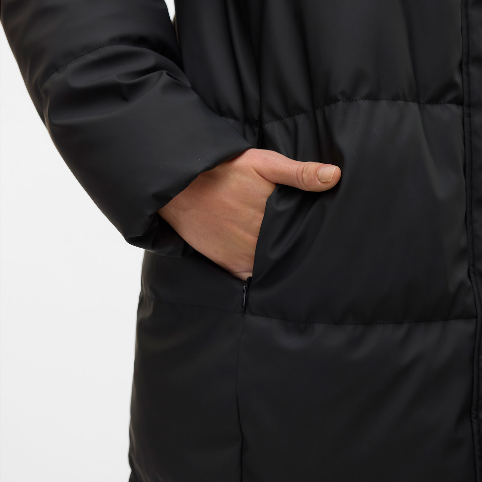 Vero Moda VMGRETAKYLIE coated vadderad jacka, Black, large image number 4