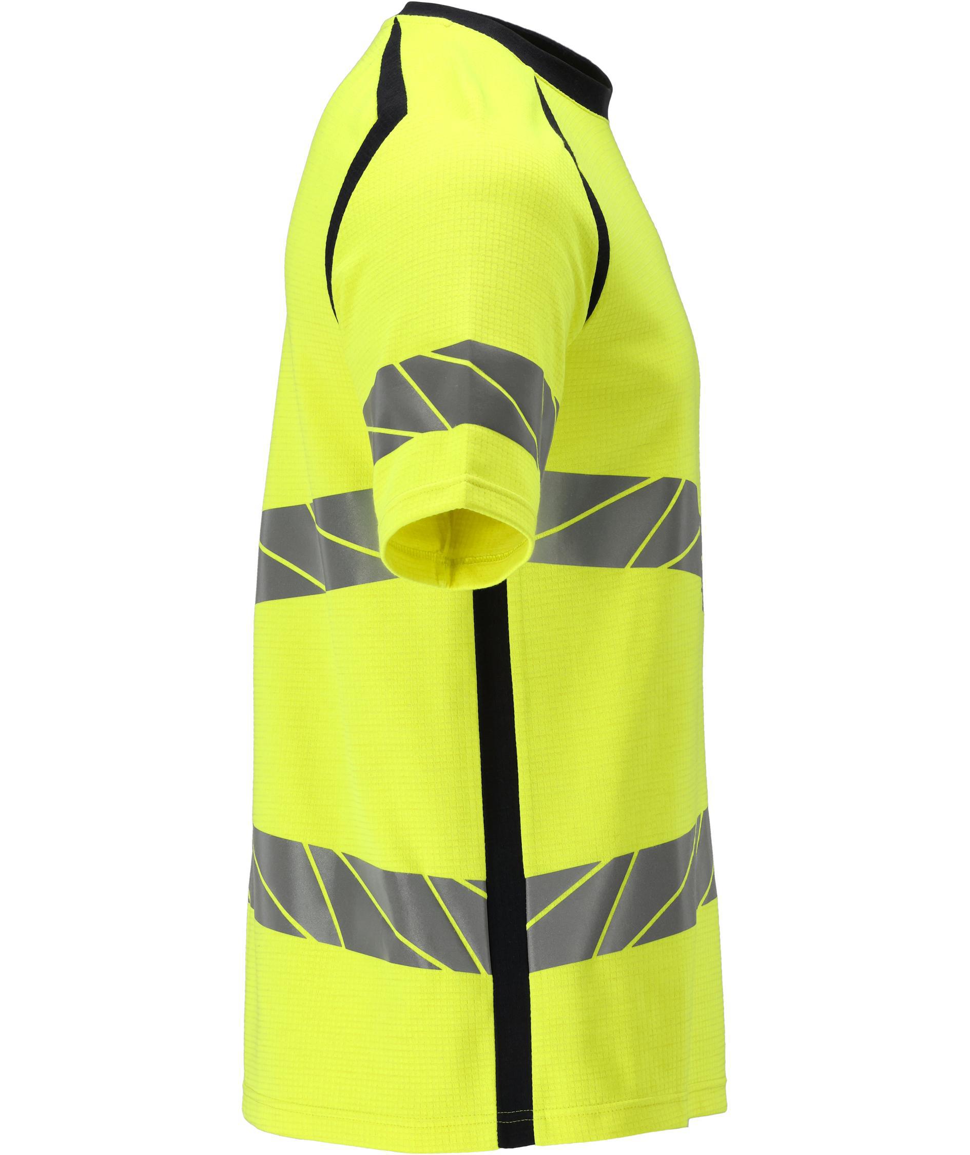 Mascot Accelerate Multisafe T-skjorte, Hi-Vis Gul/M&oslash;rk Marine, large image number 2
