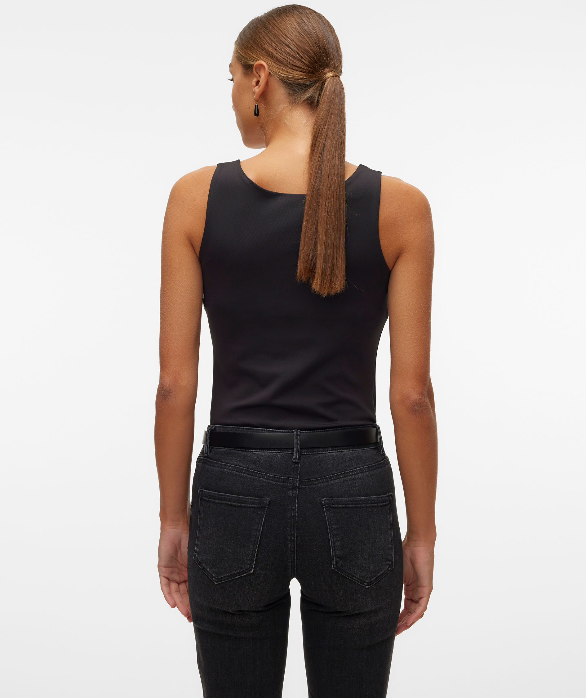 Vero Moda VMMILLION SQUARE 2-way Damen Top, Black, large image number 3