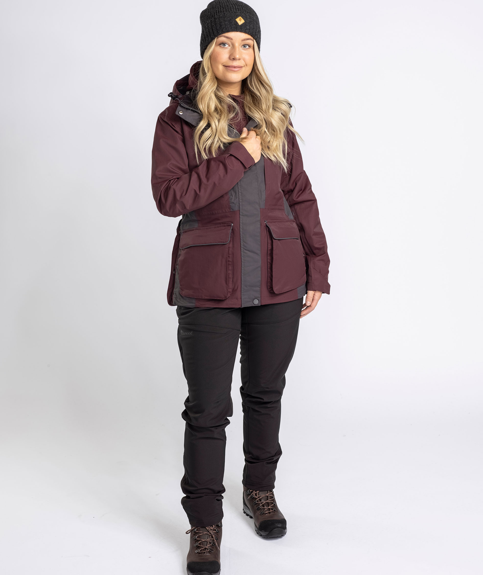 Pinewood&nbsp;Dog Sports 2.0 damejakke, Earth Plum/Dark Anthracite, large image number 11