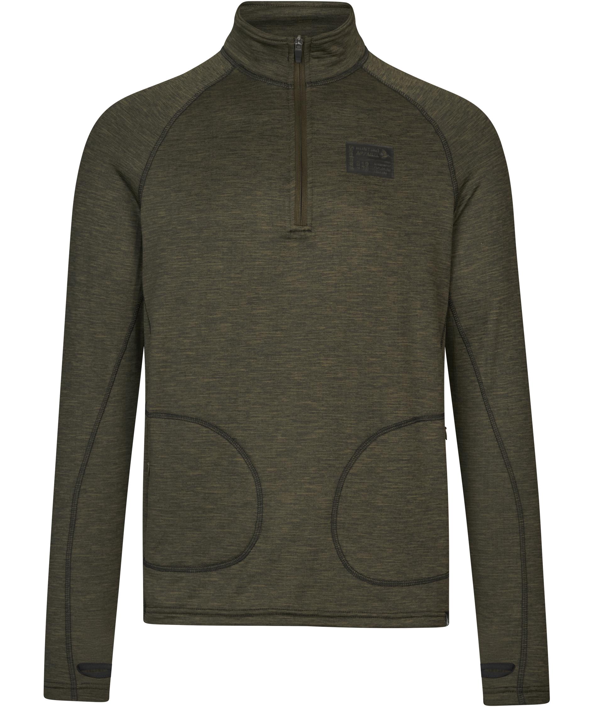 Seeland Peak Halfzip Baselayer Sweater, Pine Green Melange