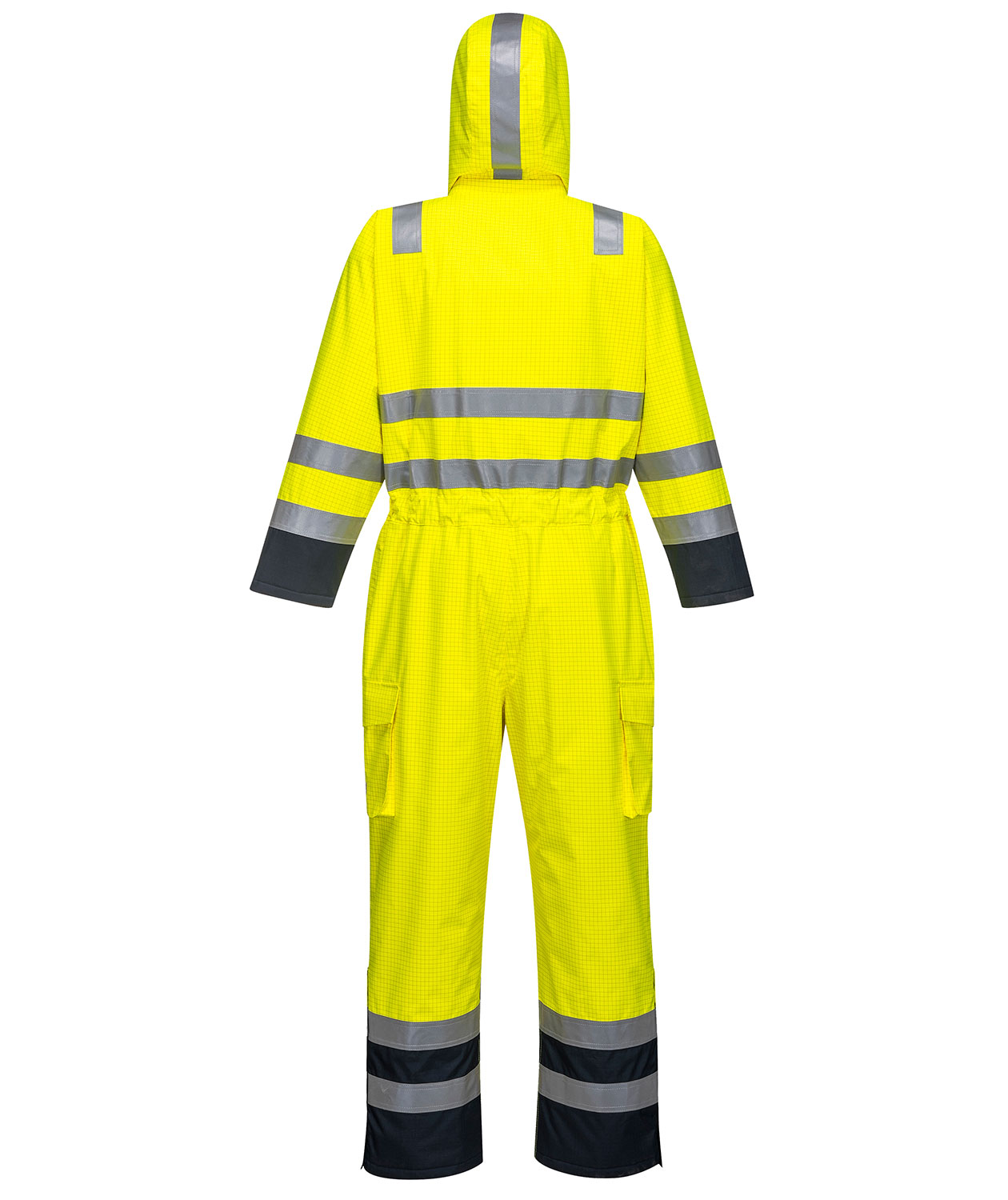 Portwest BizFlame rain coverall, Hi-Vis yellow/marine, large image number 1
