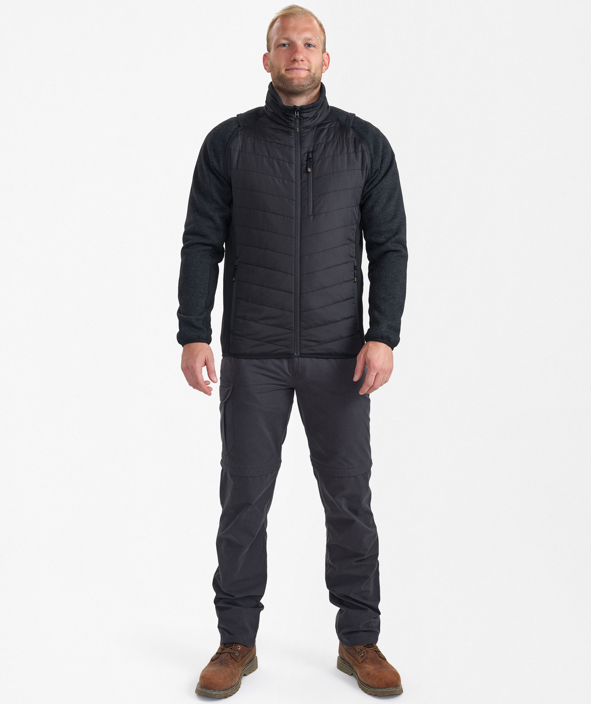 Deerhunter Moor zip-off hybridjakke, Black, large image number 1