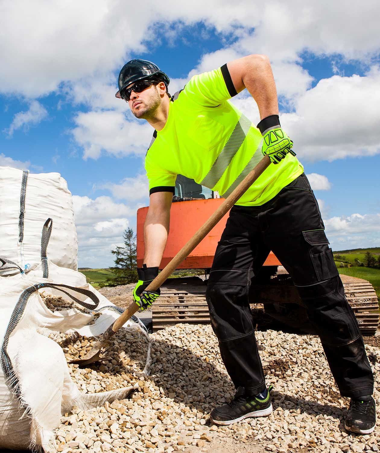 Portwest PW3 T-skjorte, Hi-vis Gul/Svart, large image number 2