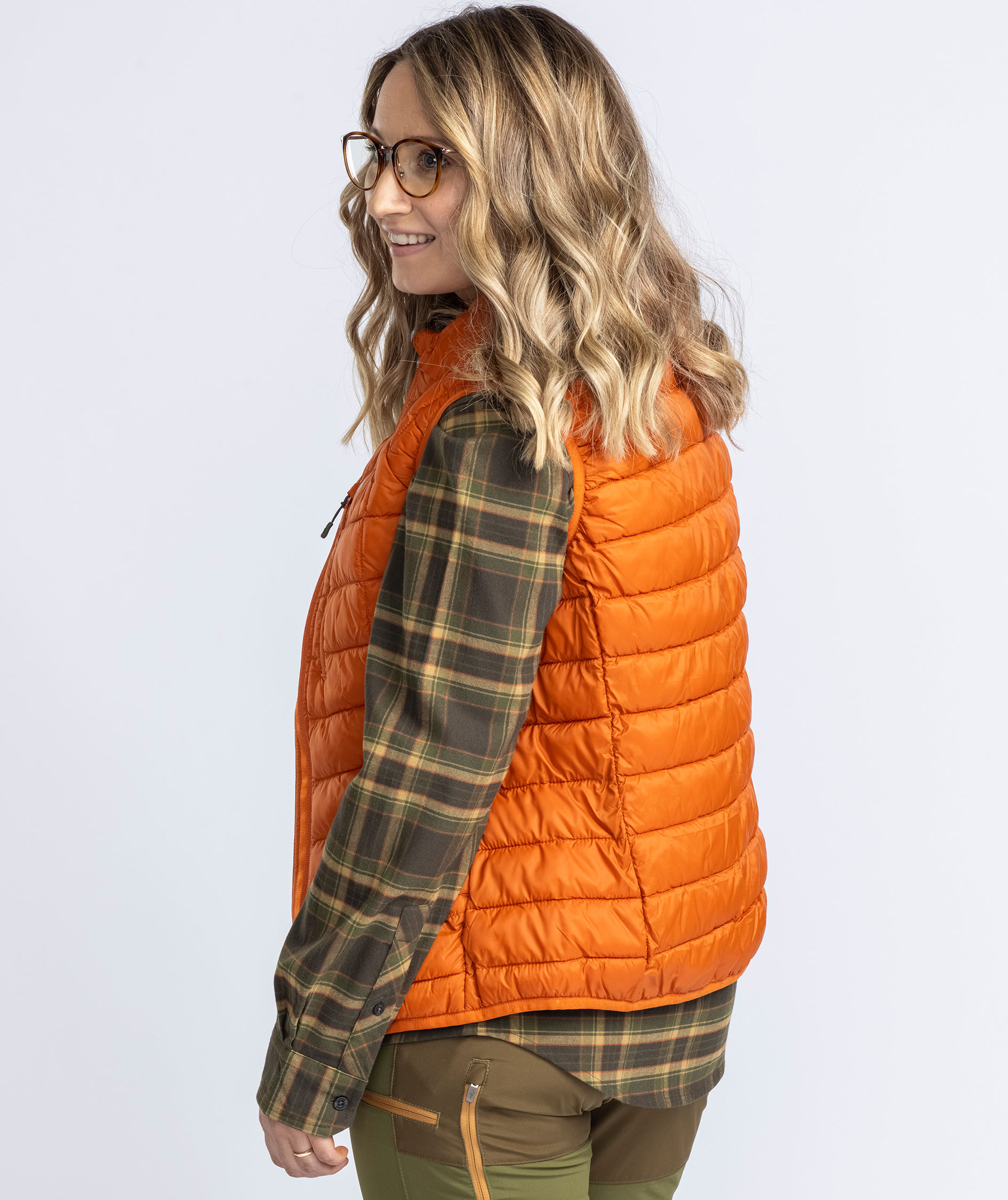 Pinewood Abisko Insulation vatteret damevest, Burned Orange, large image number 3