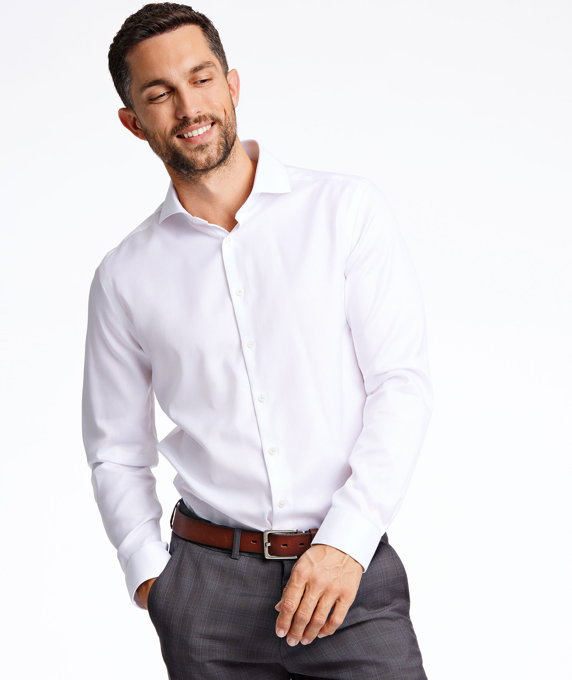 Lindbergh Twill slim fit shirt, White, large image number 5