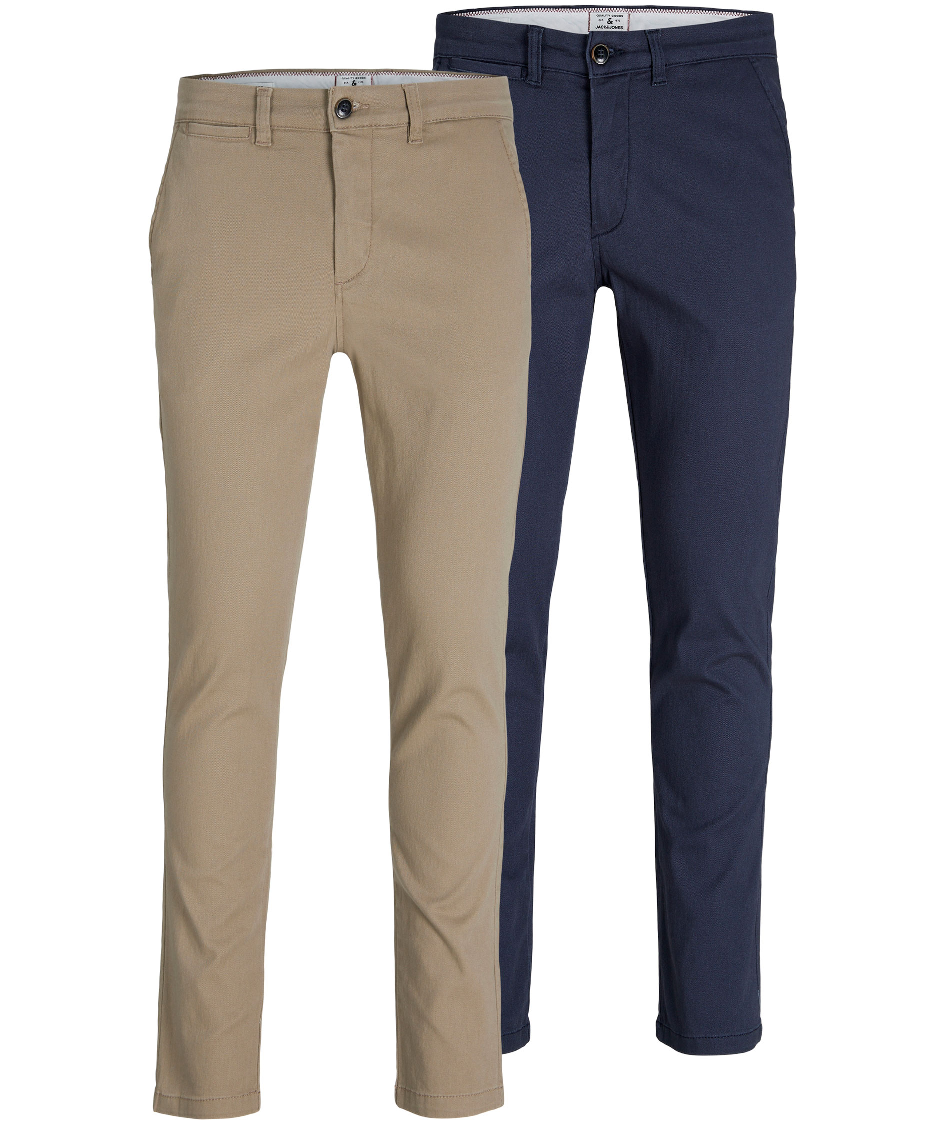 Jack & Jones JPSTMARCO JJDAVE 2-Pak chinos, Beige/Navy Blazer