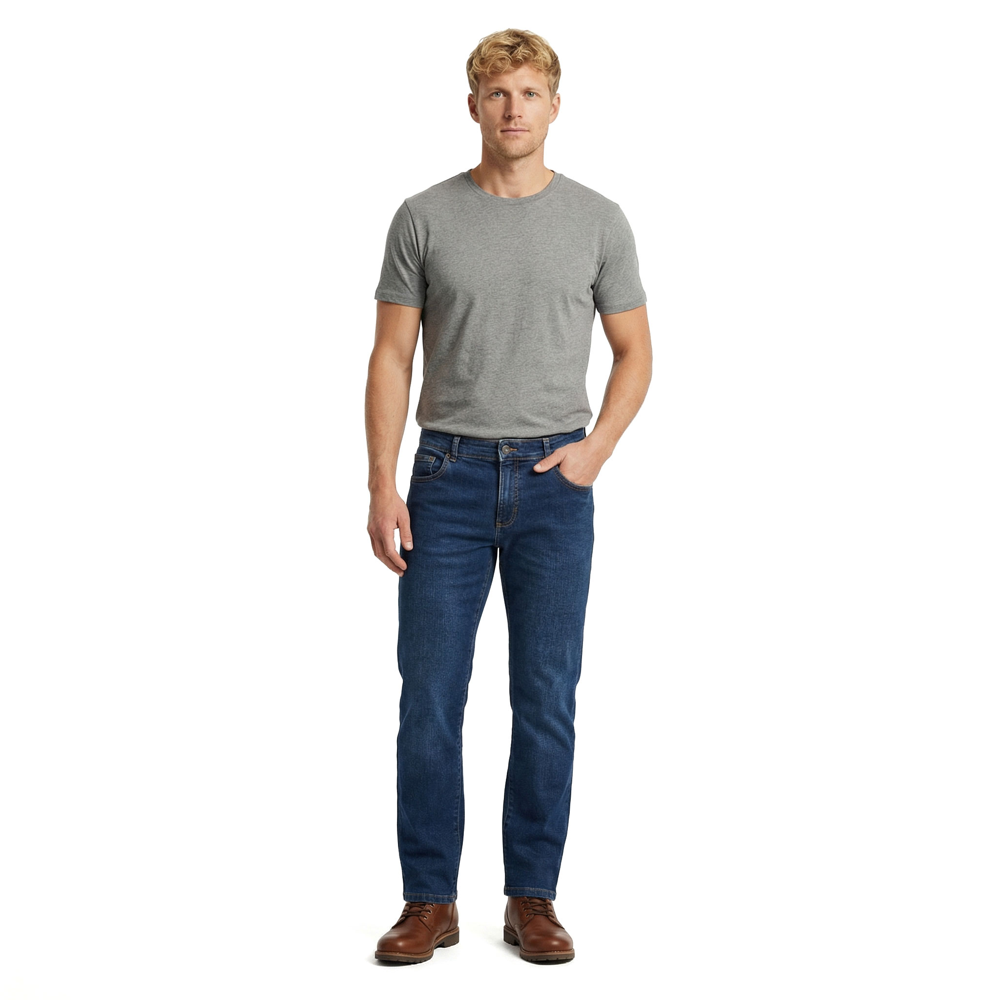 Westborn W5 regular fit jeans, Denim blue washed, large image number 2