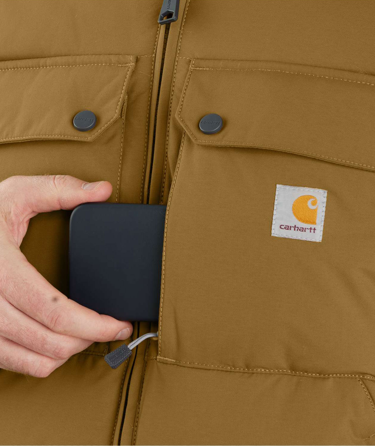 Carhartt Midweight vinterjakke, Oak Brown, large image number 5