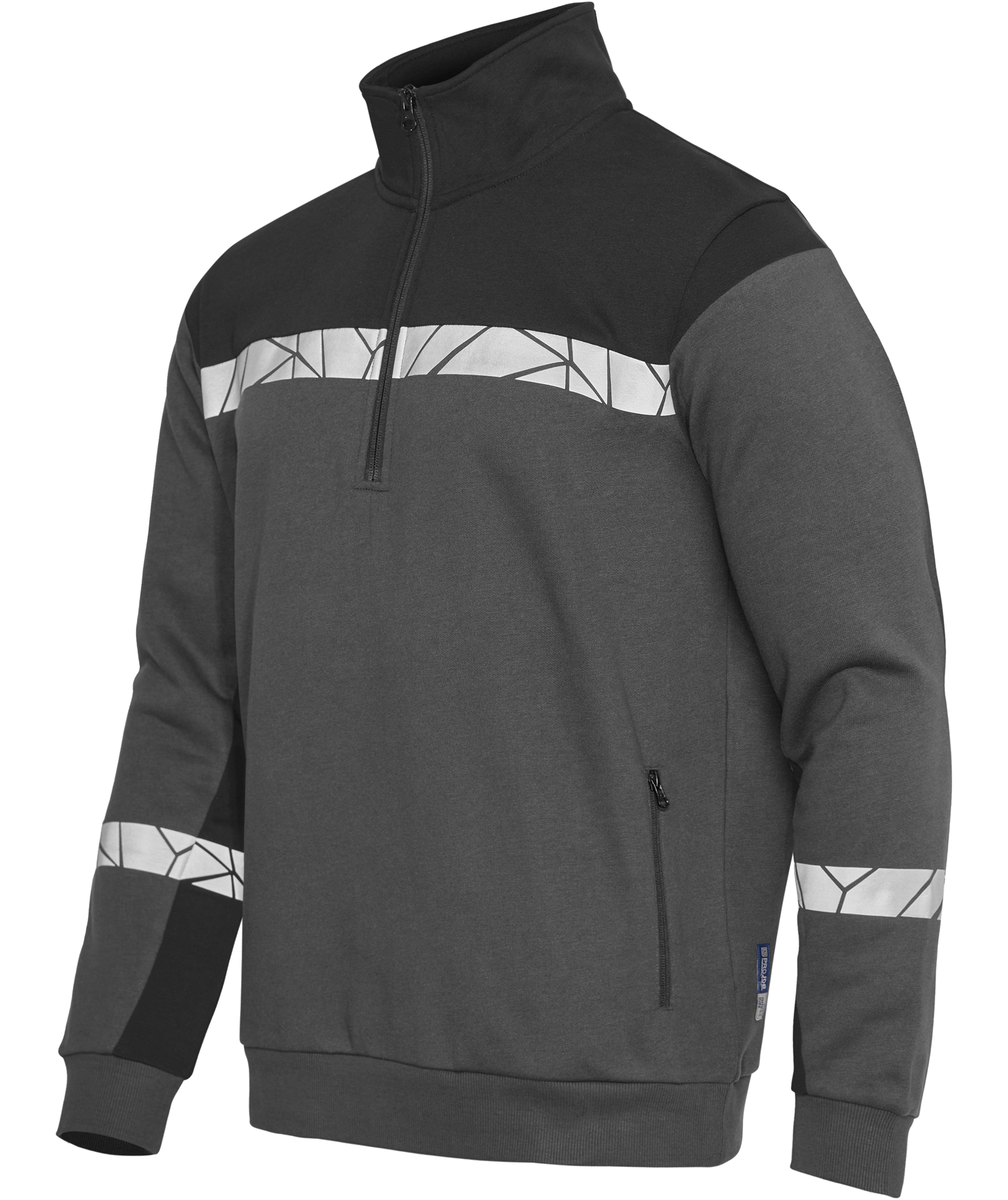 ProJob half zip sweatshirt 7102, Grey/Black, large image number 4