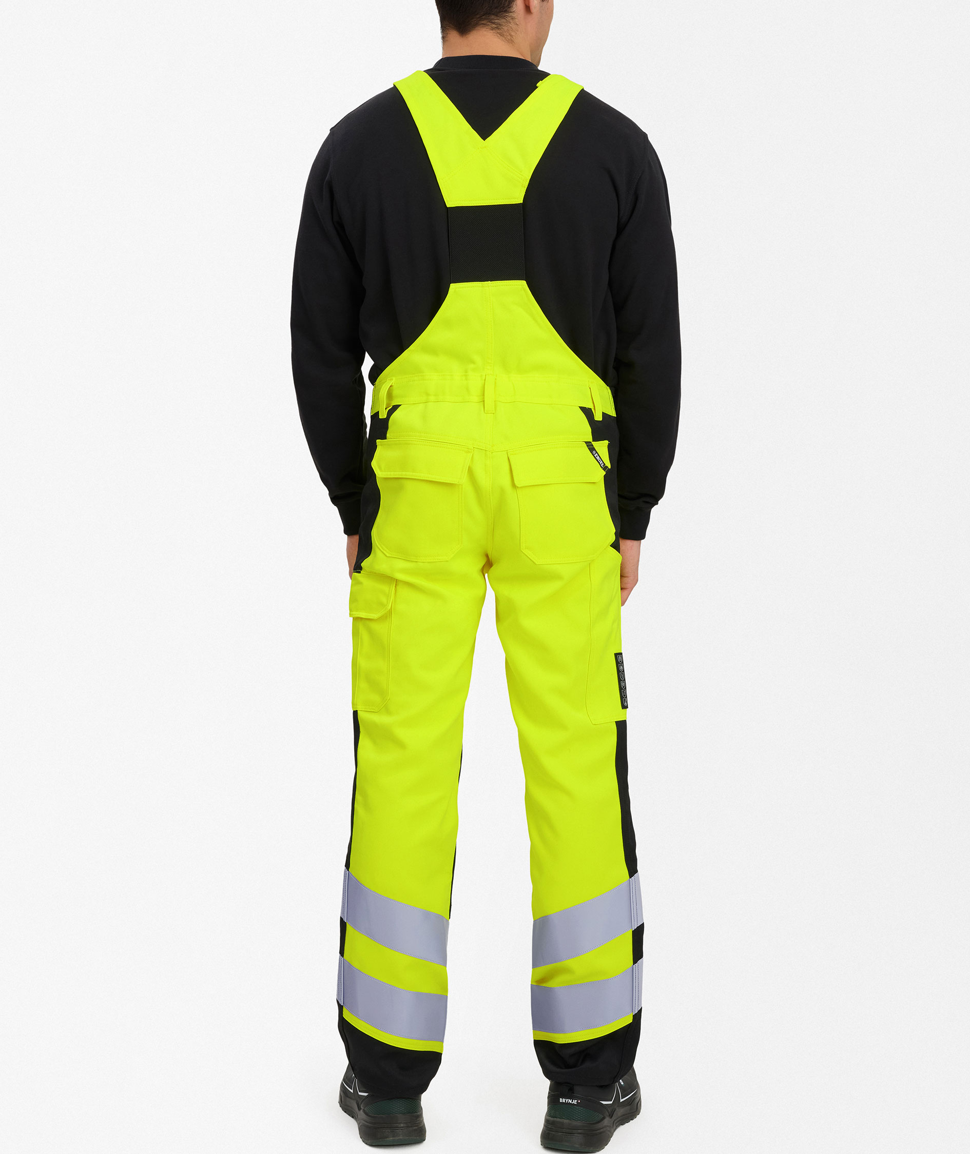 Engel Safety+ overalls, Hi-vis Gul/Sort, large image number 3