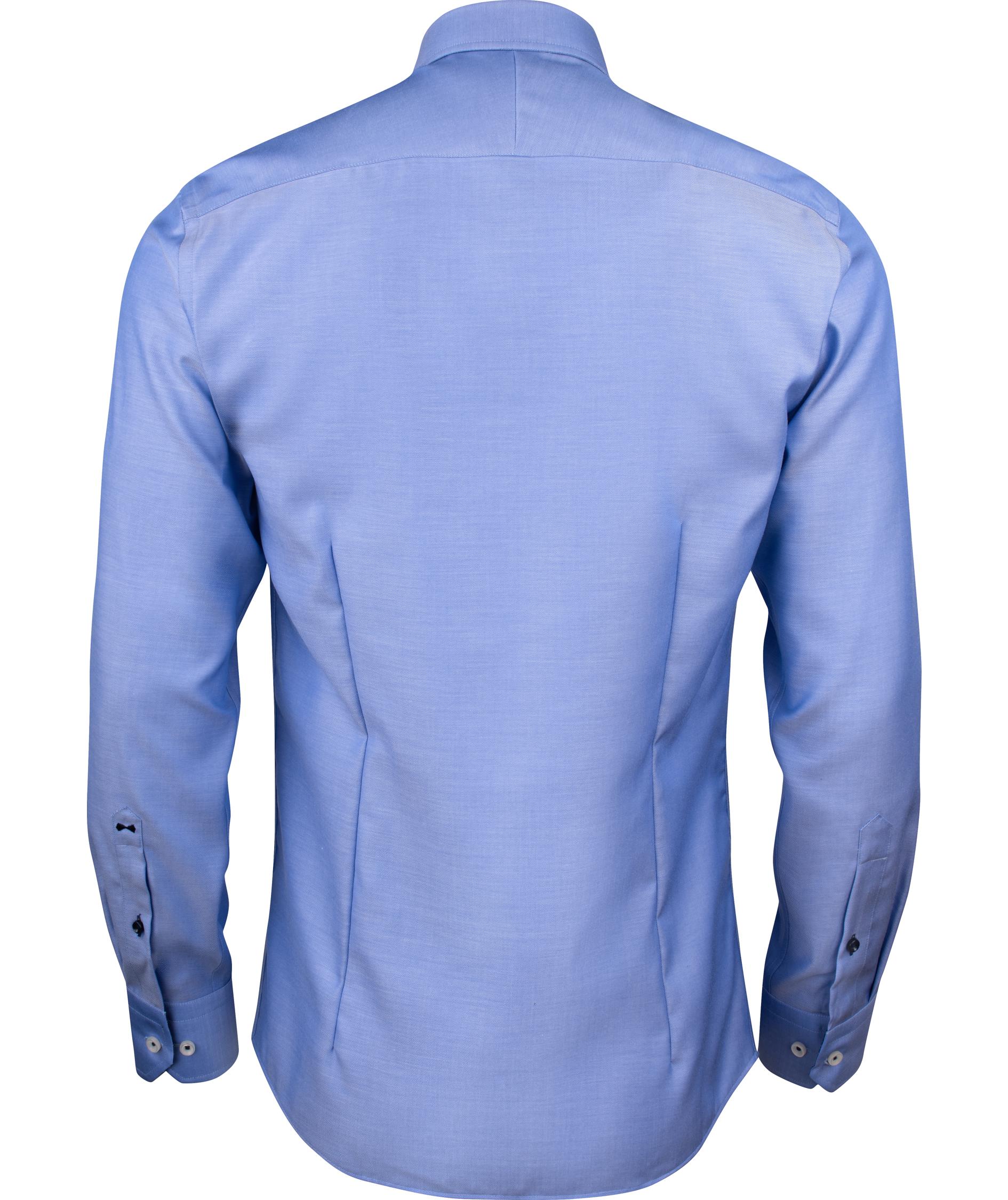 J. Harvest & Frost Twill Red Bow 122 regular fit skjorte, Mid Blue, large image number 1