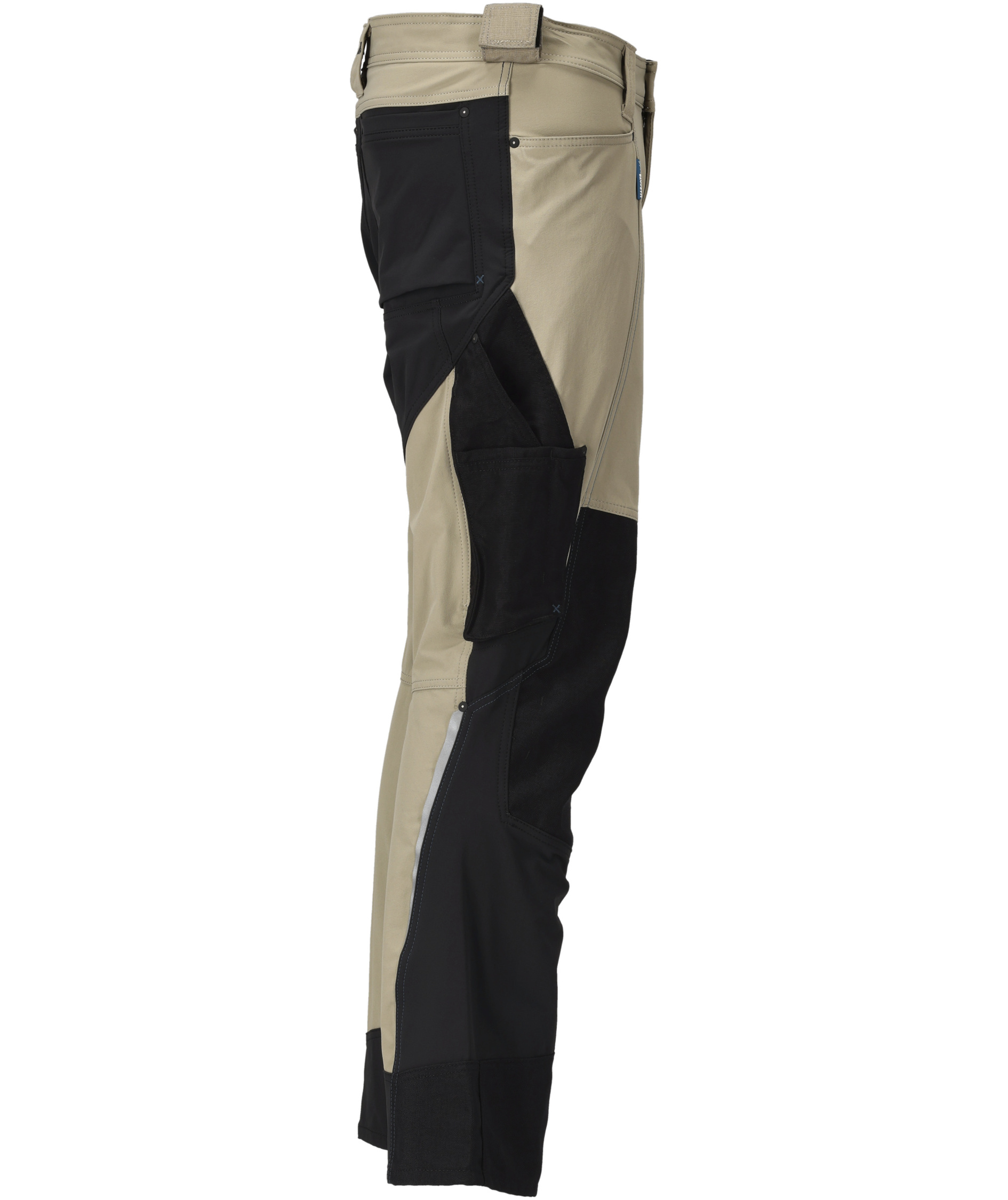 Mascot Advanced arbejdsbukser full stretch, Lys khaki/sort, large image number 2