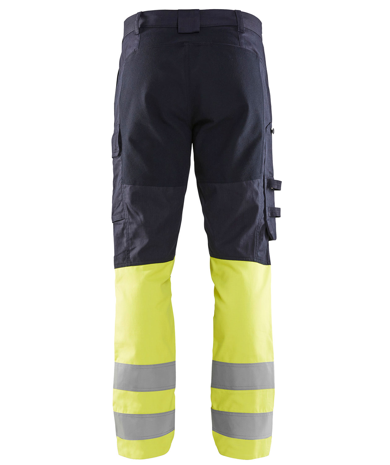 Bl&aring;kl&auml;der Multinorm arbejdsbukser, Marine/Hi-Vis gul