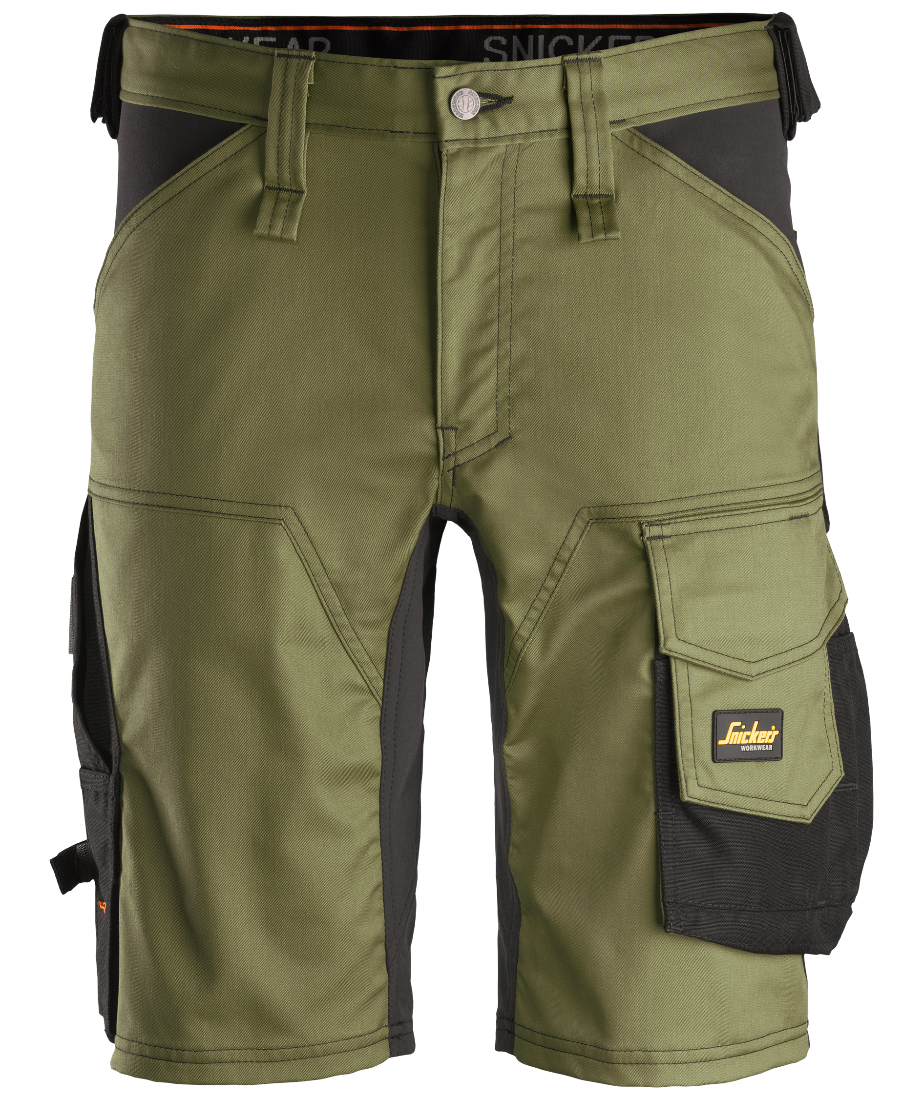 Snickers AllroundWork arbeidsshorts 6143, Khaki Green/Black, Khaki Green/Black, swatch