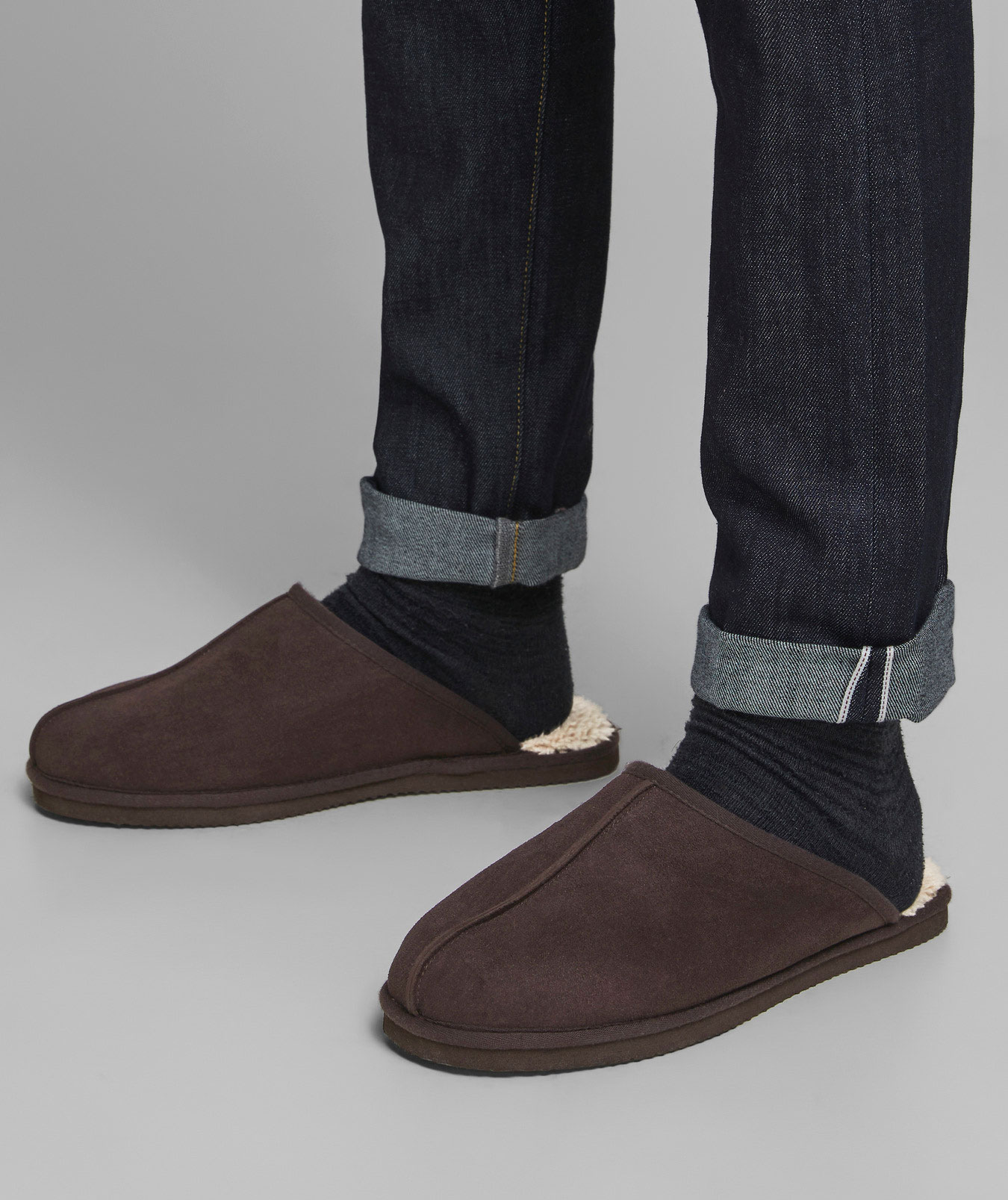 Jack & Jones JFWDUDELY mikrofiber slippers, Java, large image number 2