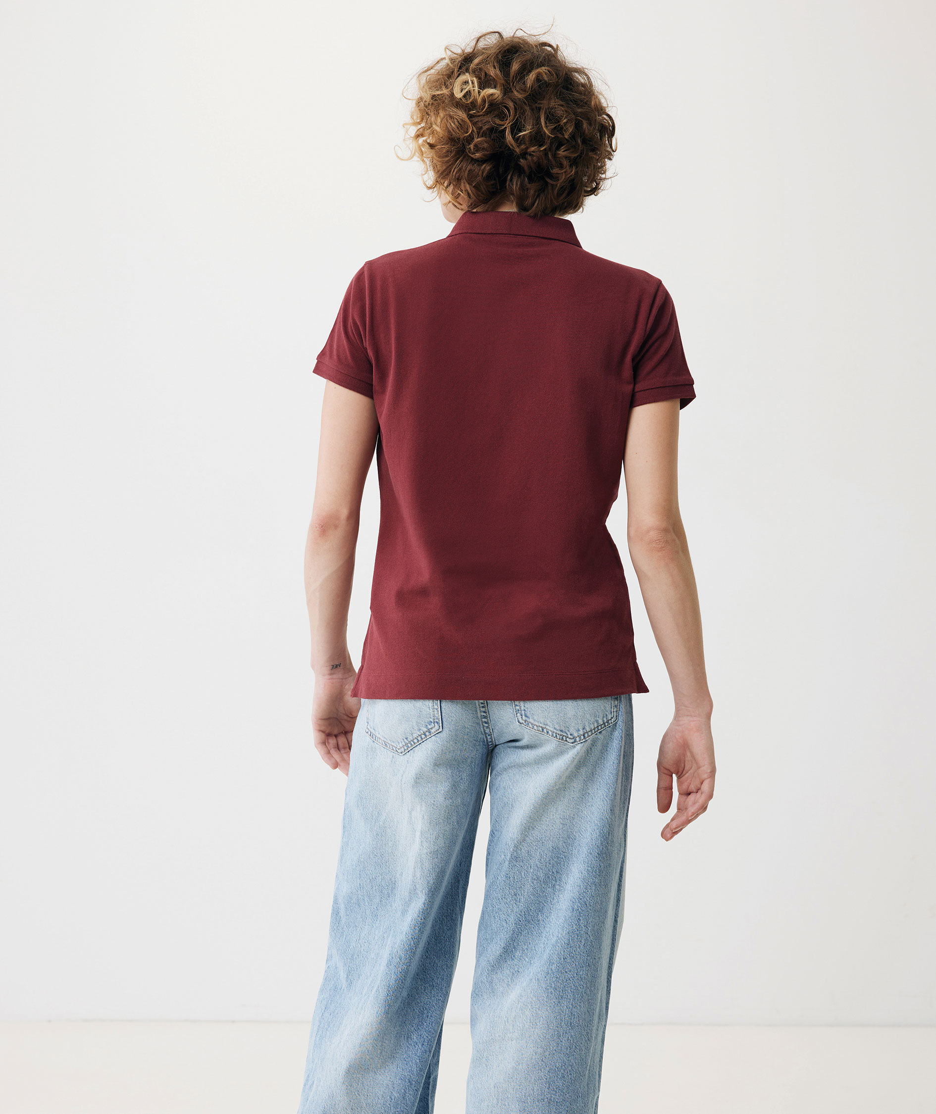 Iqoniq Yosemite dame polo T-shirt, Bordeauxr&oslash;d, large image number 3