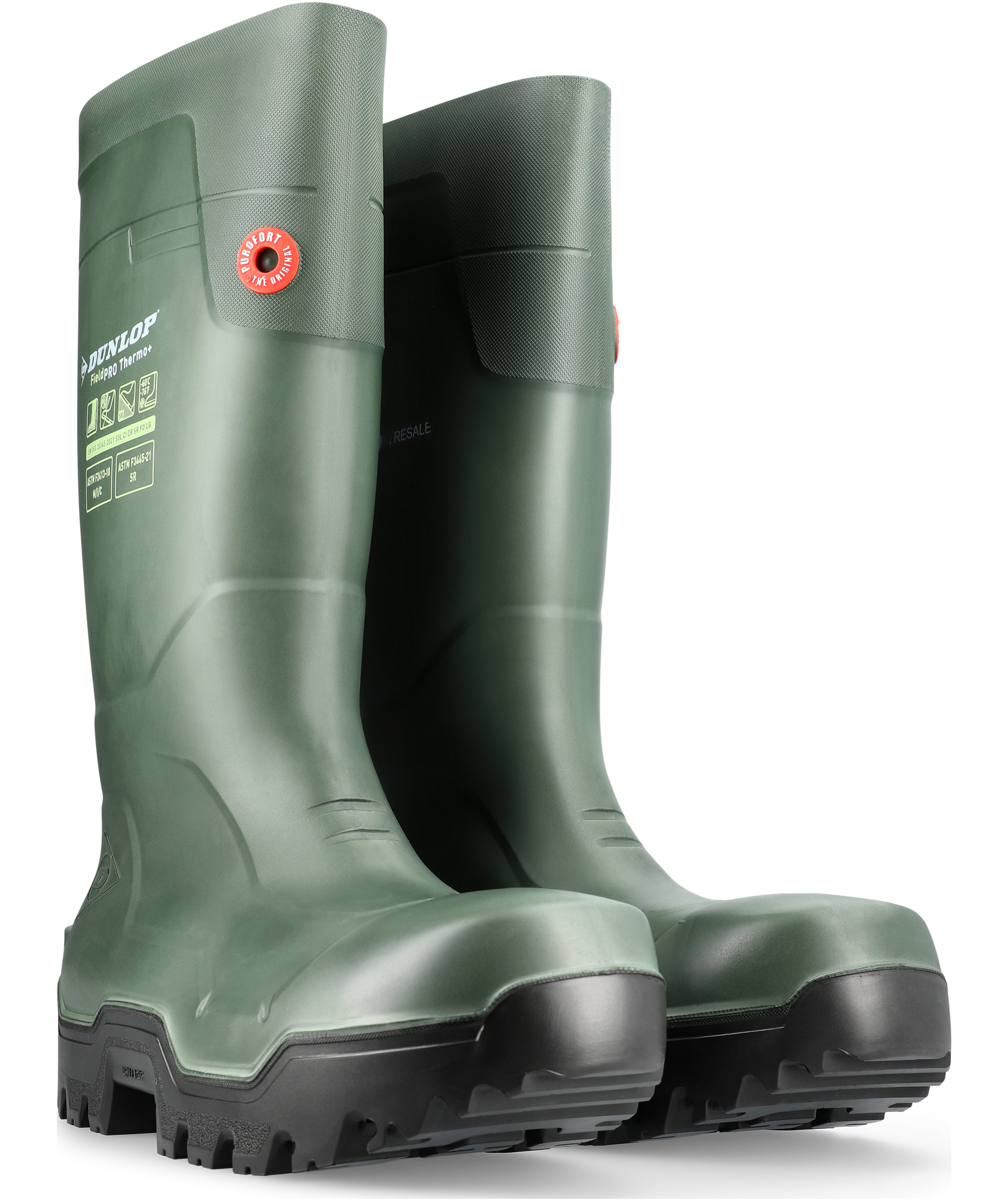 Dunlop Purofort Fieldpro Thermo+ rubber boots S5, Green, large image number 3