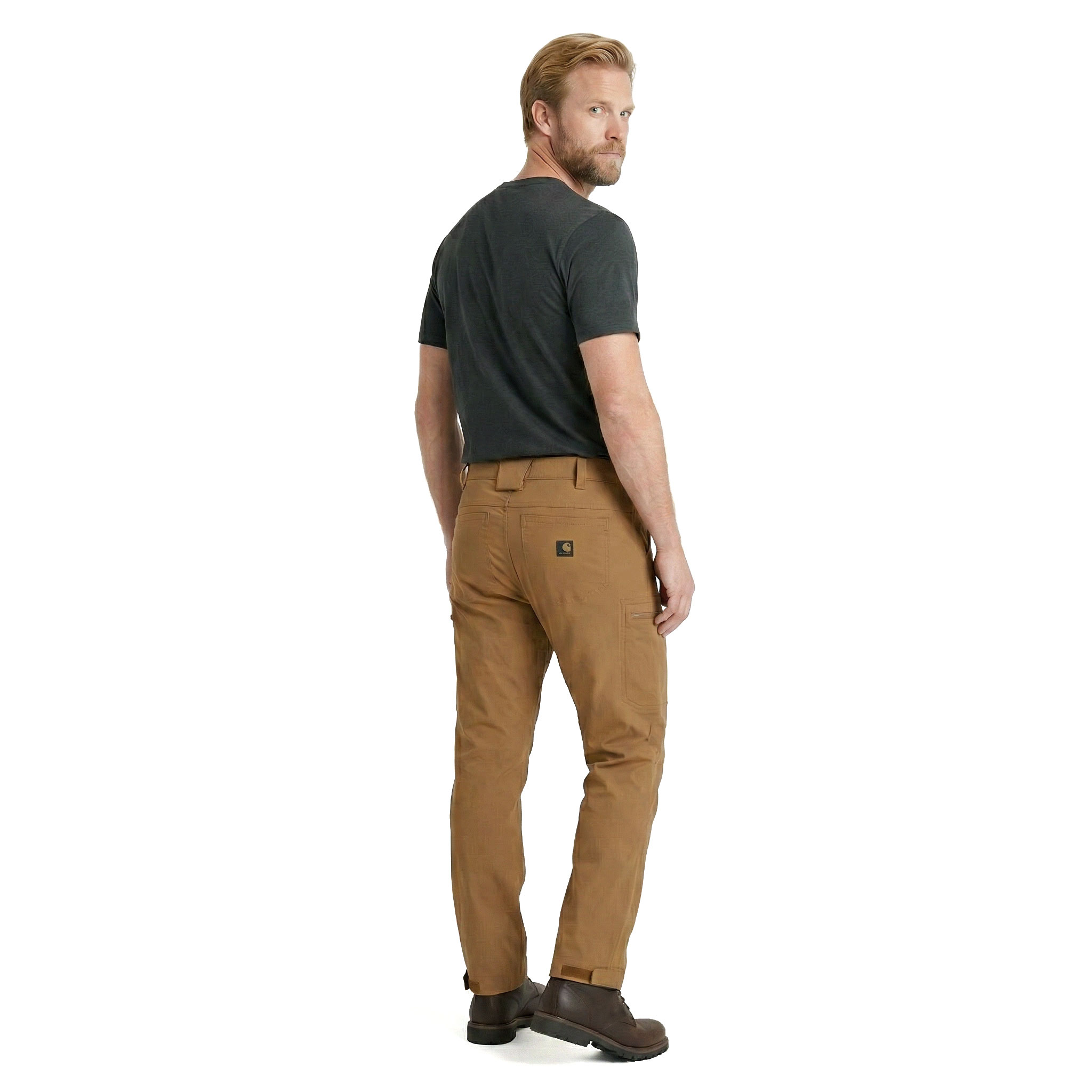Carhartt&nbsp;Tapered servicebukser full stretch, Carhartt Brown, large image number 3